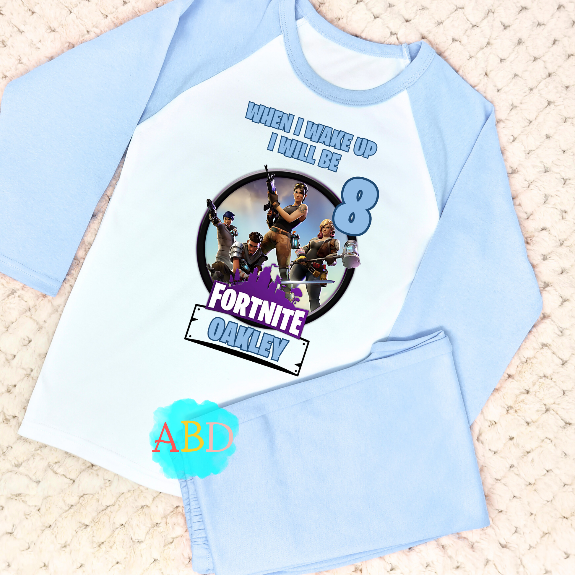 Fortnight Birthday Pyjamas for Boys: Customised Fortnight Gamers' Birthday PJs