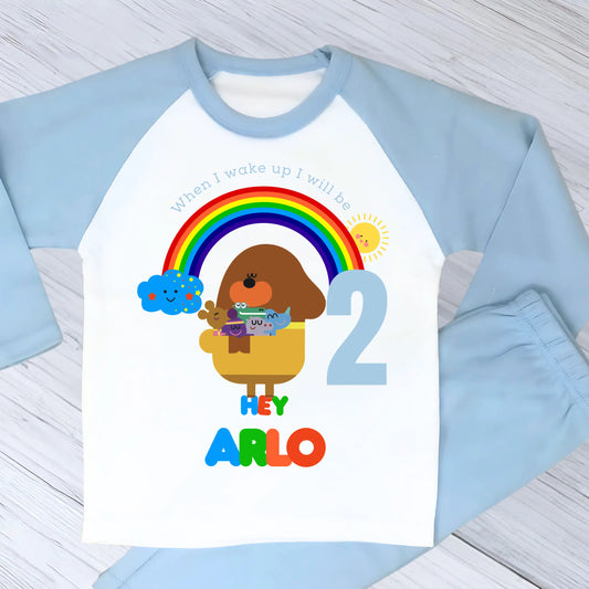 Personalised Boys Hey Duggee Birthday Pyjamas  - any name and age AishaBaileyDesigns