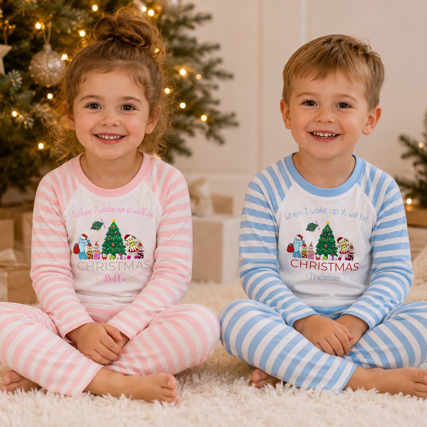 Personalised In the Night Garden Christmas Pyjamas for Kids AishaBaileyDesigns