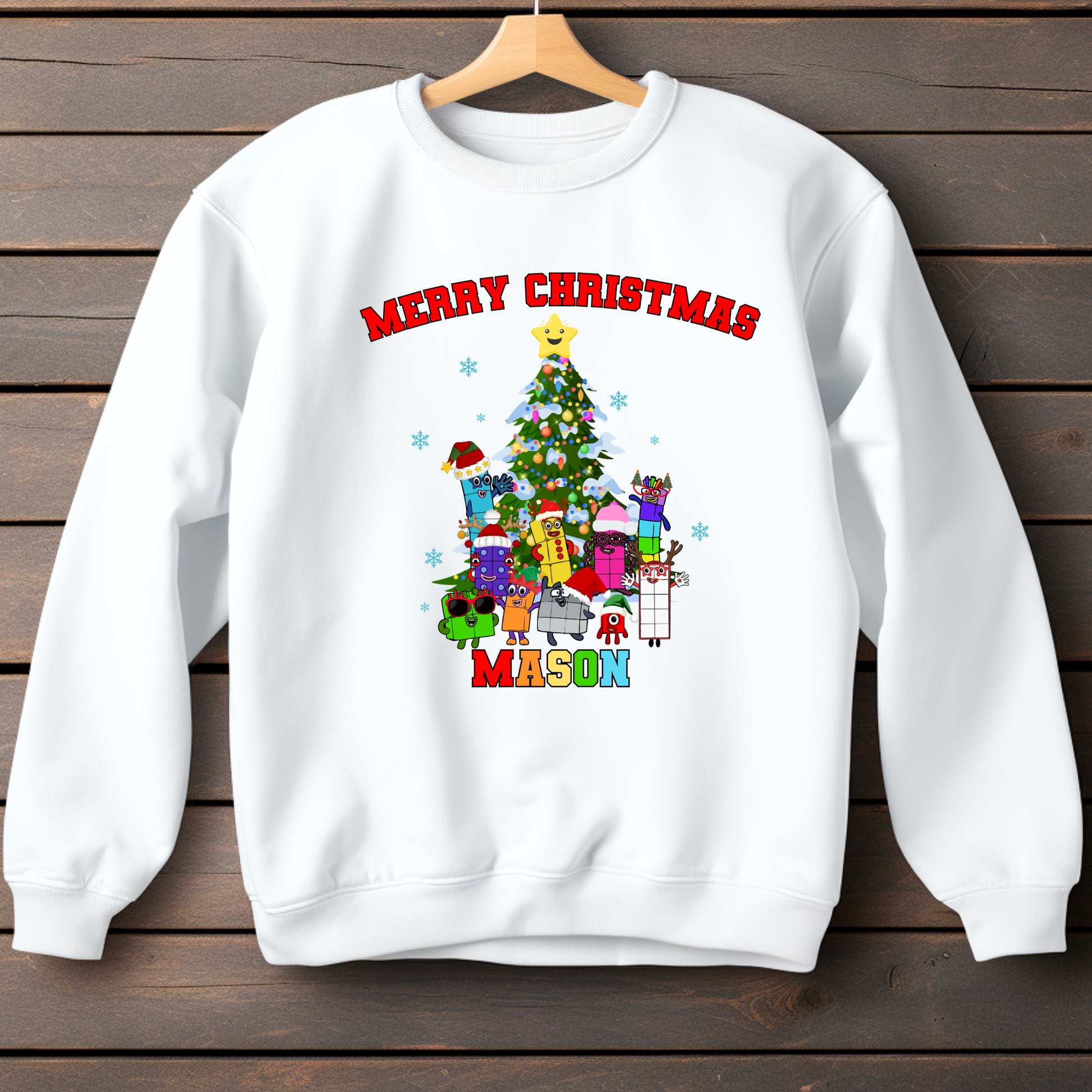 Deck your kids in festive magic with a Numberblocks Christmas sweatshirt! Keep them snug and stylish for all holiday fun. Perfect personalised cheer!