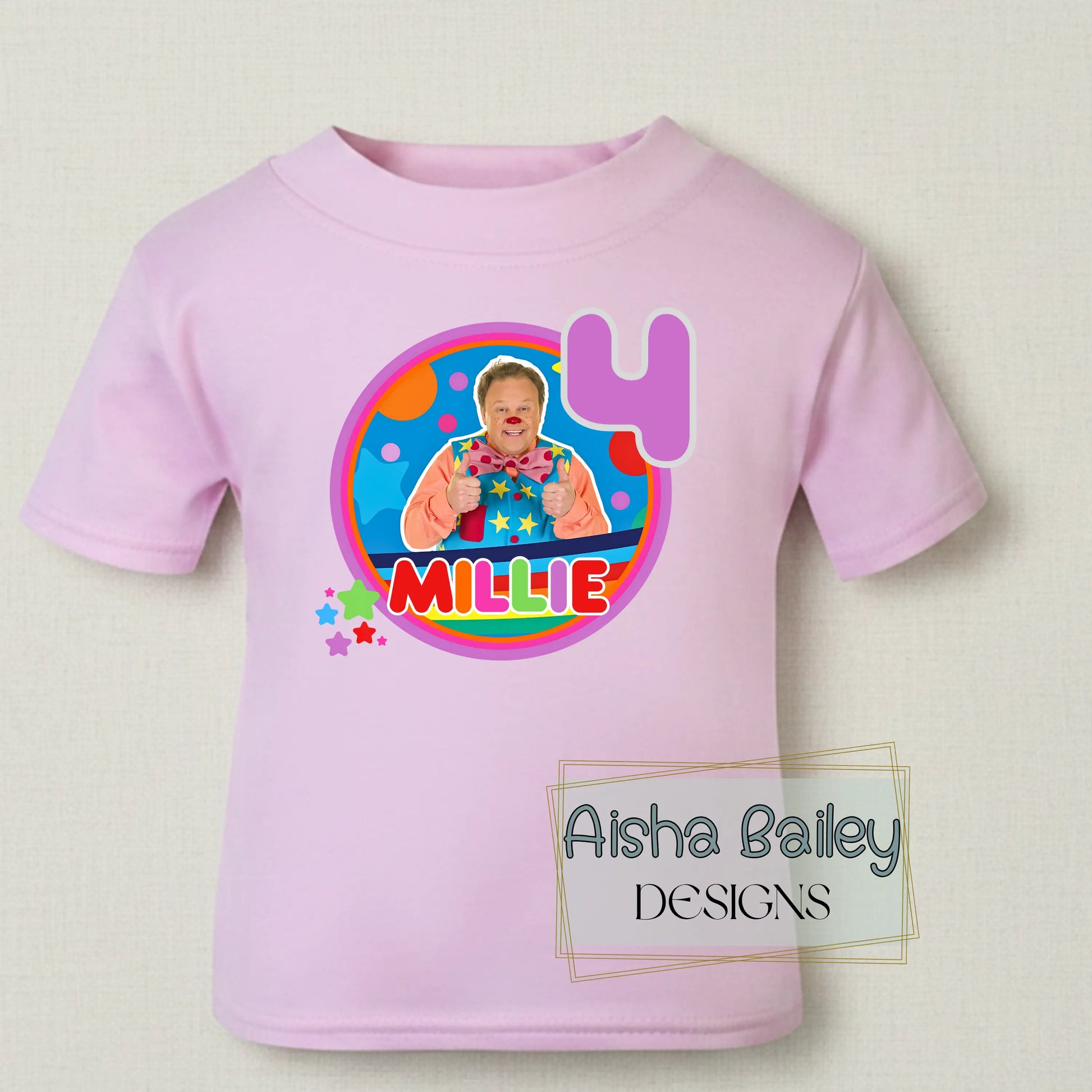 Mr Tumble Birthday T-Shirt for Girls – Personalised with any Name & Age AishaBaileyDesigns