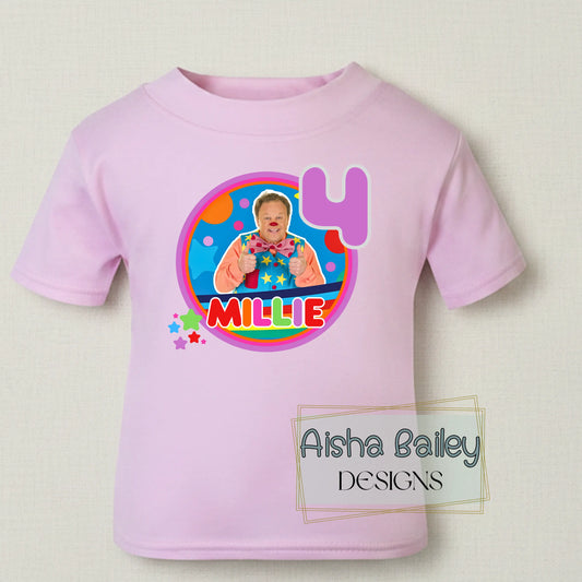 Mr Tumble Birthday T-Shirt for Girls – Personalised with any Name & Age AishaBaileyDesigns