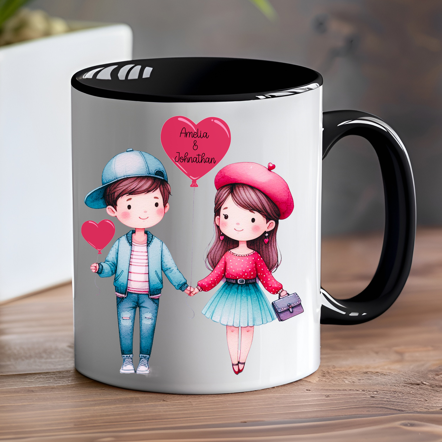Valentine's Day Mug - Personalised Couple Valentine's Mug Gift