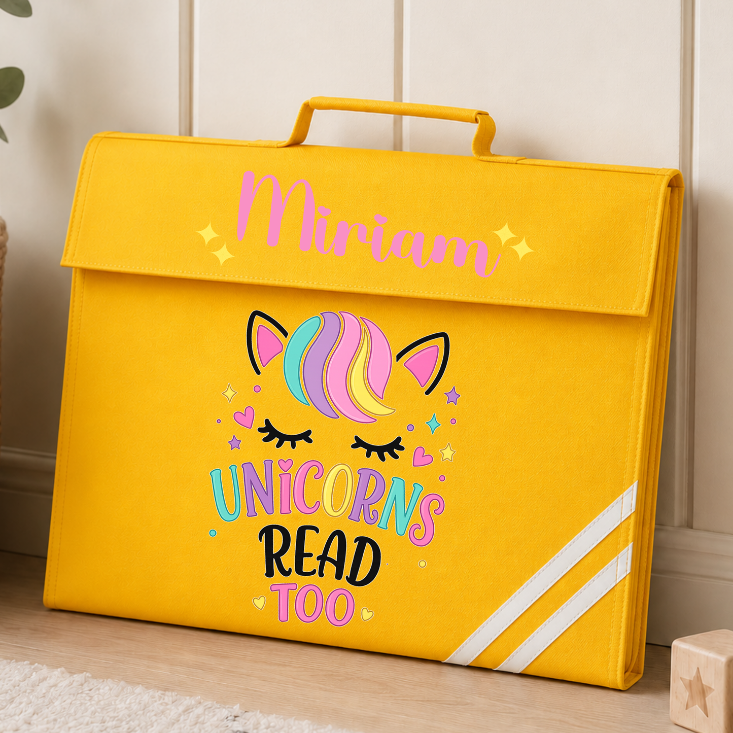 Personalised Back to School Book Bag for Girls | Custom Kids Unicorn Bag AishaBaileyDesigns