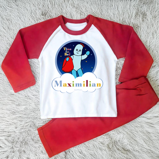 Personalised Iggle piggle pyjamas, boys in the night garden pjs, iggle piggle with name, in the night garden pajamas, boys iggle piggle pjs, iggle piggle birthday gift