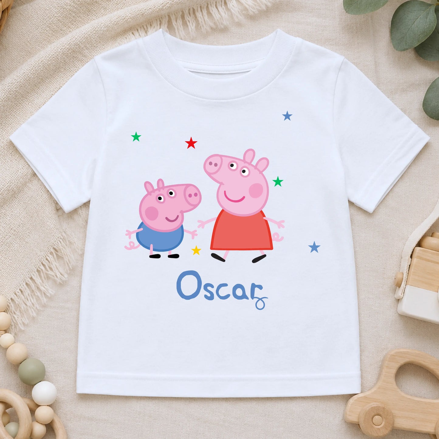 Personalised Peppa and George T-shirt for Boys for Everyday Wear AishaBaileyDesigns