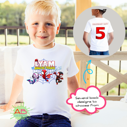 Birthday T-shirt for Boys - Spidey and His Amazing Friends