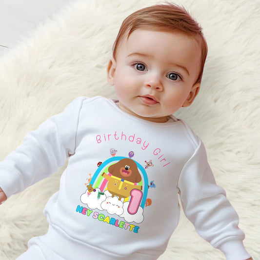 Hey Duggee birthday sweatshirt, hey duggee custom jumper, hey duggee birthday gift, hey duggee birthday, girls birthday outfit