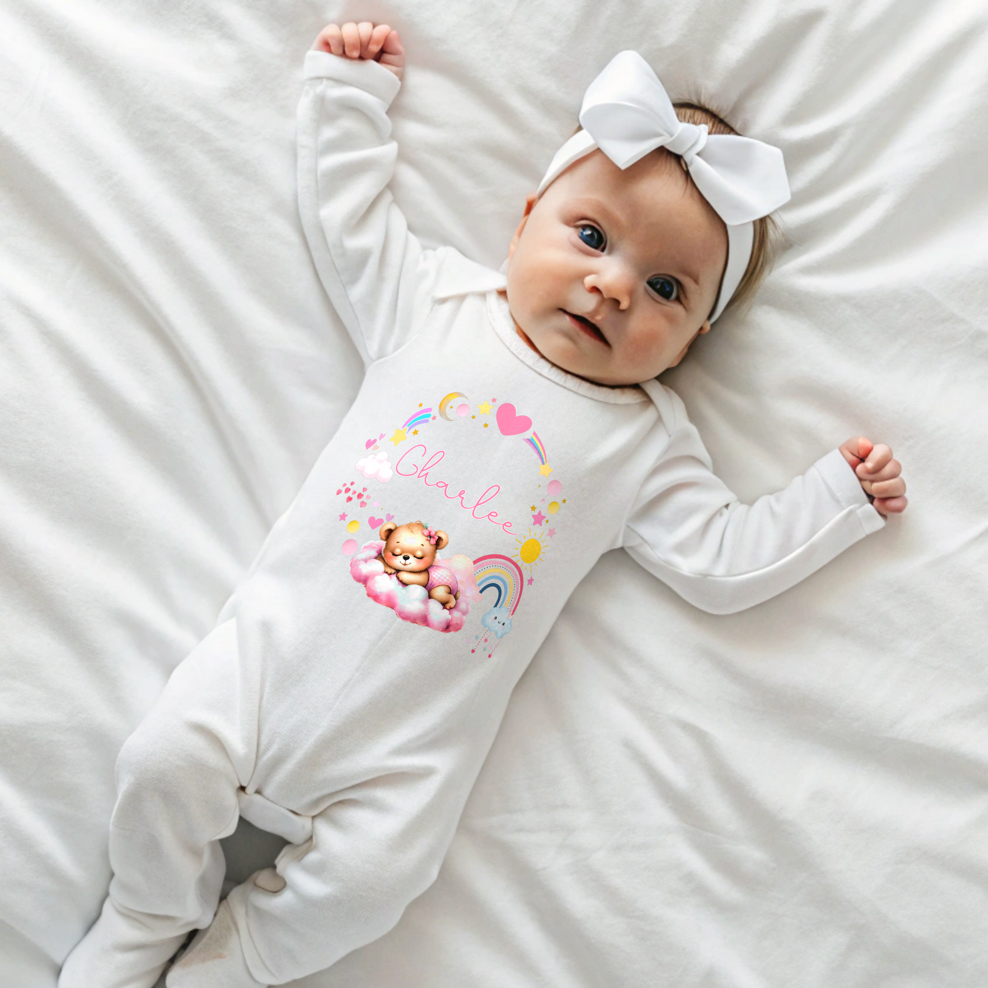 personalised baby outfit, new arrival gift, new baby girl, personalised baby girl, coming home outfit