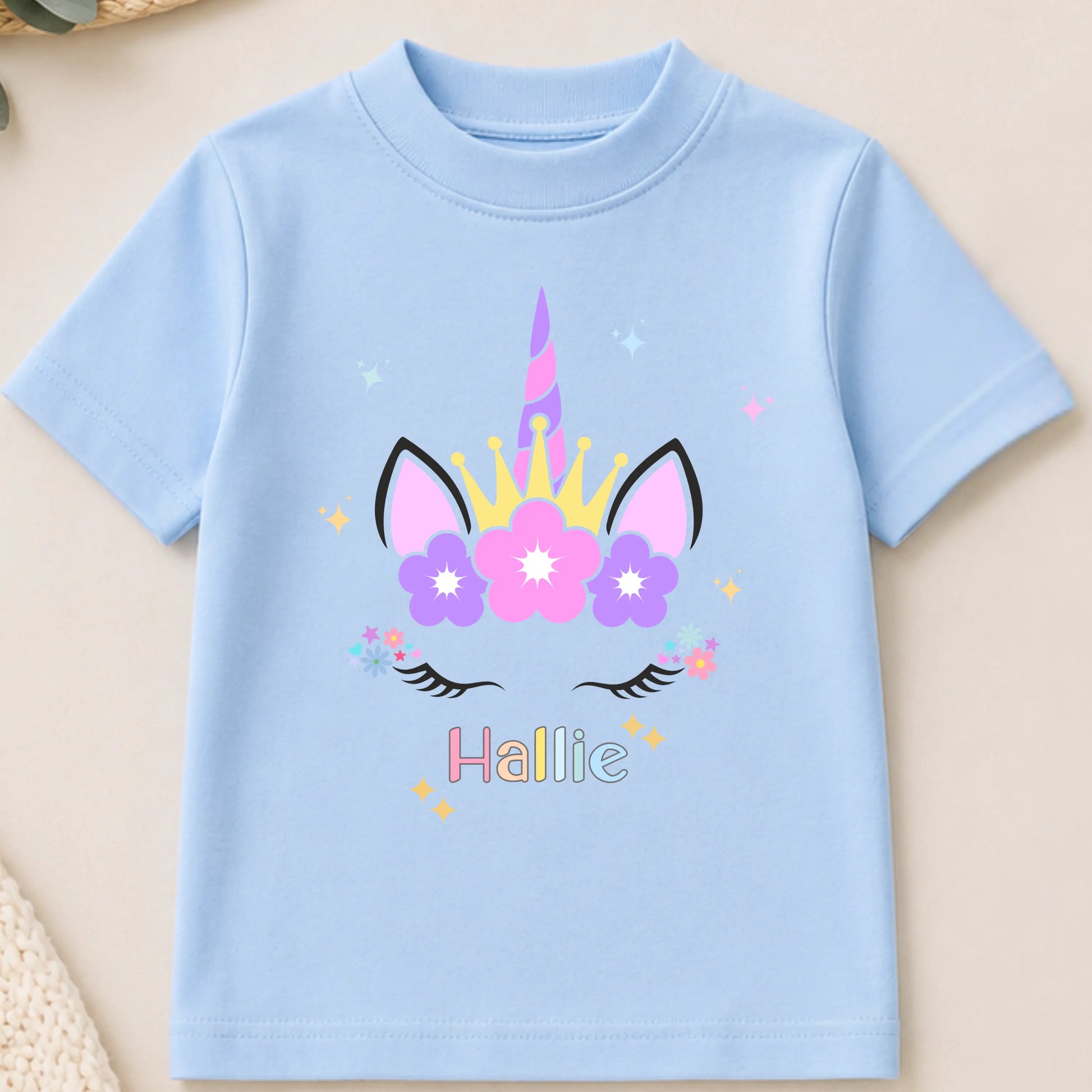 Girls Personalised Unicorn T-Shirt for Girls for Everyday Wear AishaBaileyDesigns