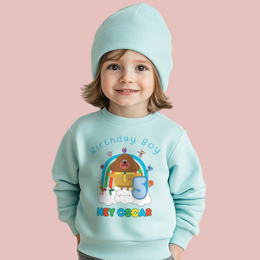 Hey Duggee Birthday Sweatshirt, birthday jumper hey duggee, hey duggee birthday, boys hey duggee birthday, hey duggee sweatshirt