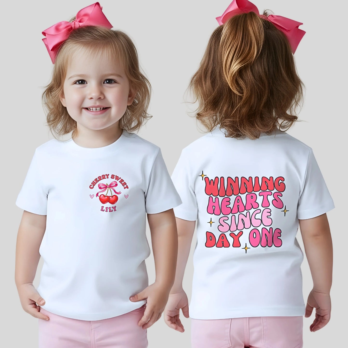 Valentines Day Sweatshirt for girls with their custom name, the perfect gift for Valentines day