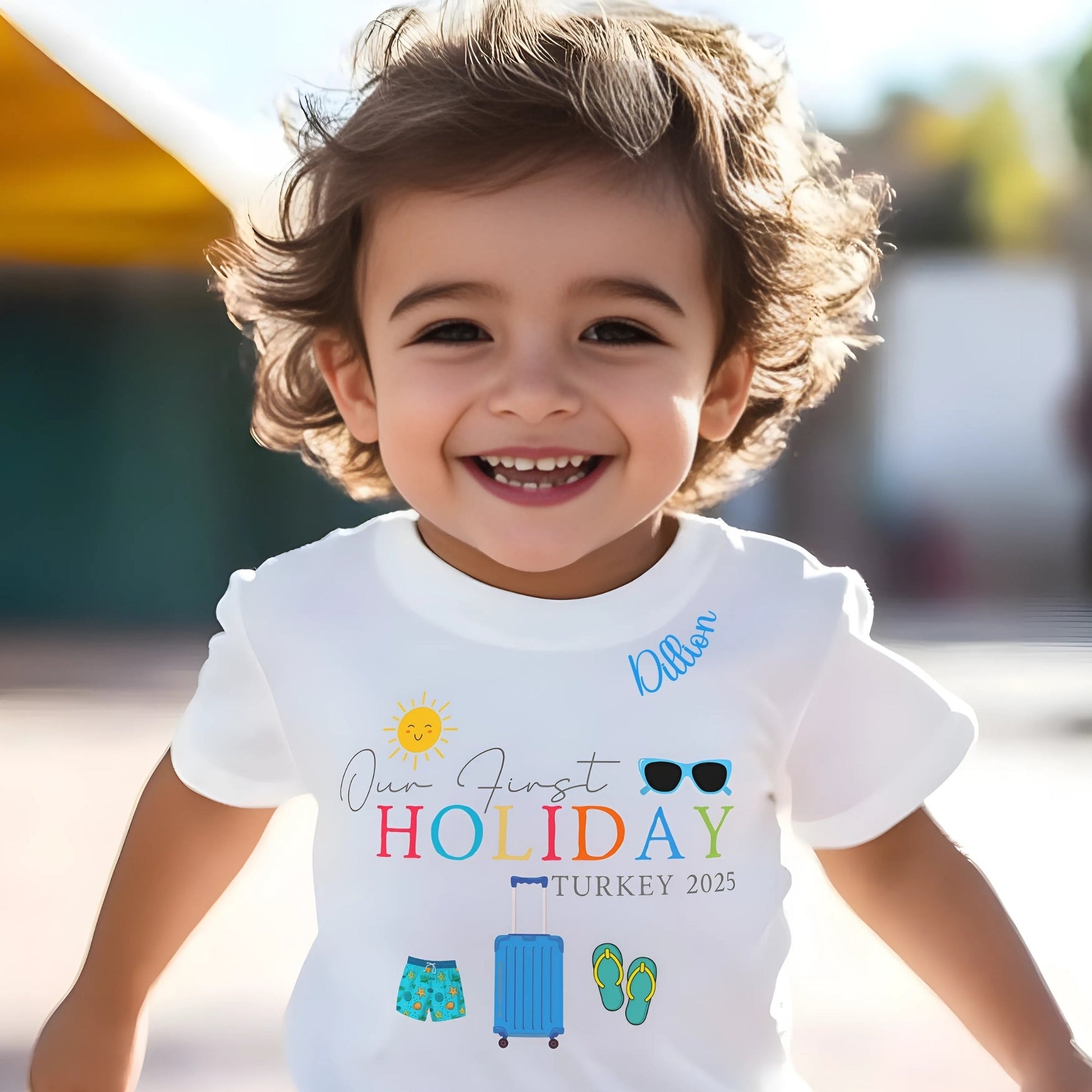 Family Vacation Shirt - Personalised Our First Holiday T-Shirt, my first holiday t-shirt, Personalised first holiday outfit