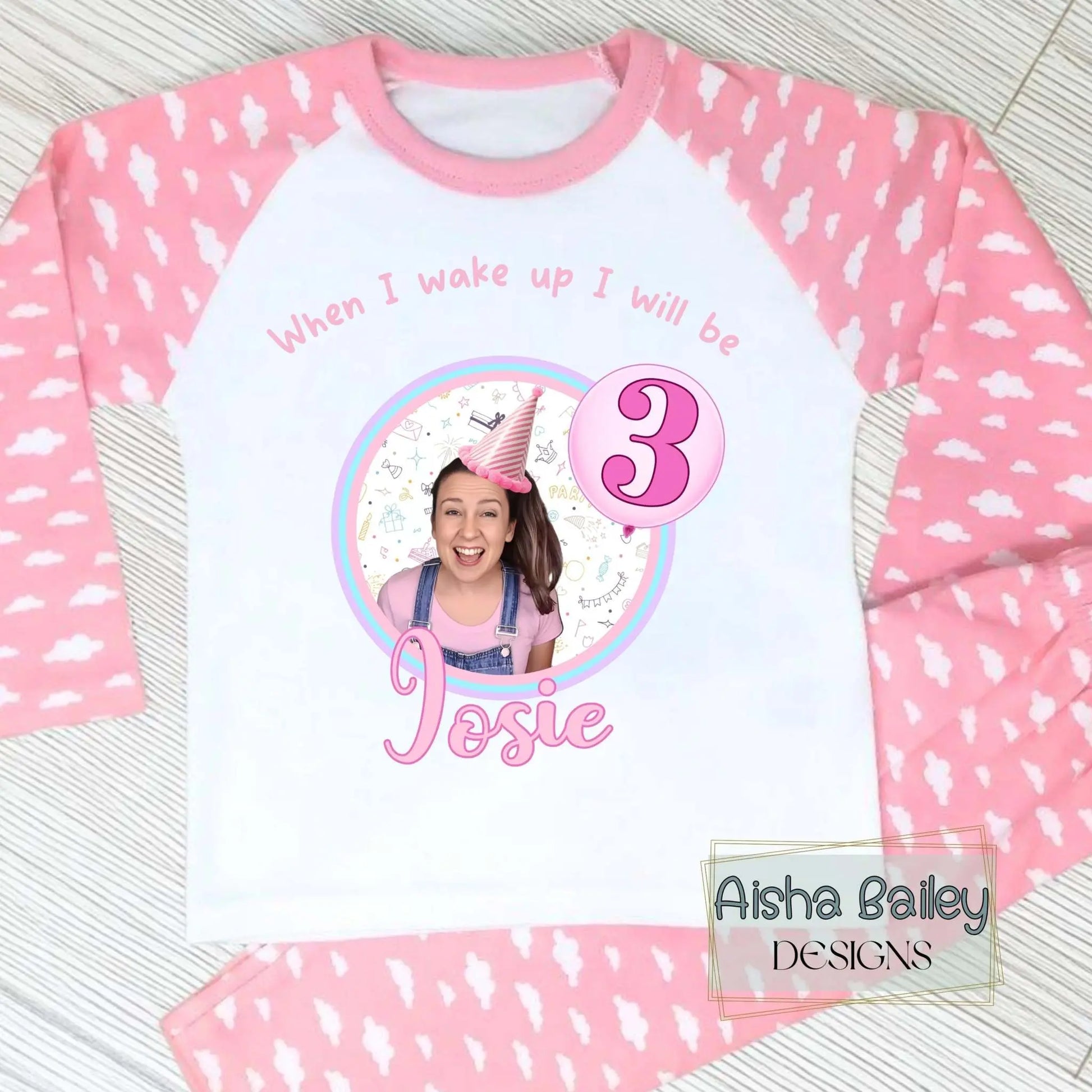 Ms Rachel Birthday Pyjamas: Personalised Ms Rachel Short Birthday Pyjamas for Girls with custom name and age,