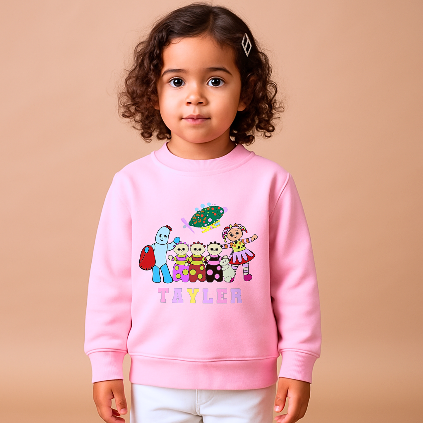 Personalised In the night garden sweatshirt, In the night garden personalised sweatshirt, custom name sweatshirt, custom jumper for girls