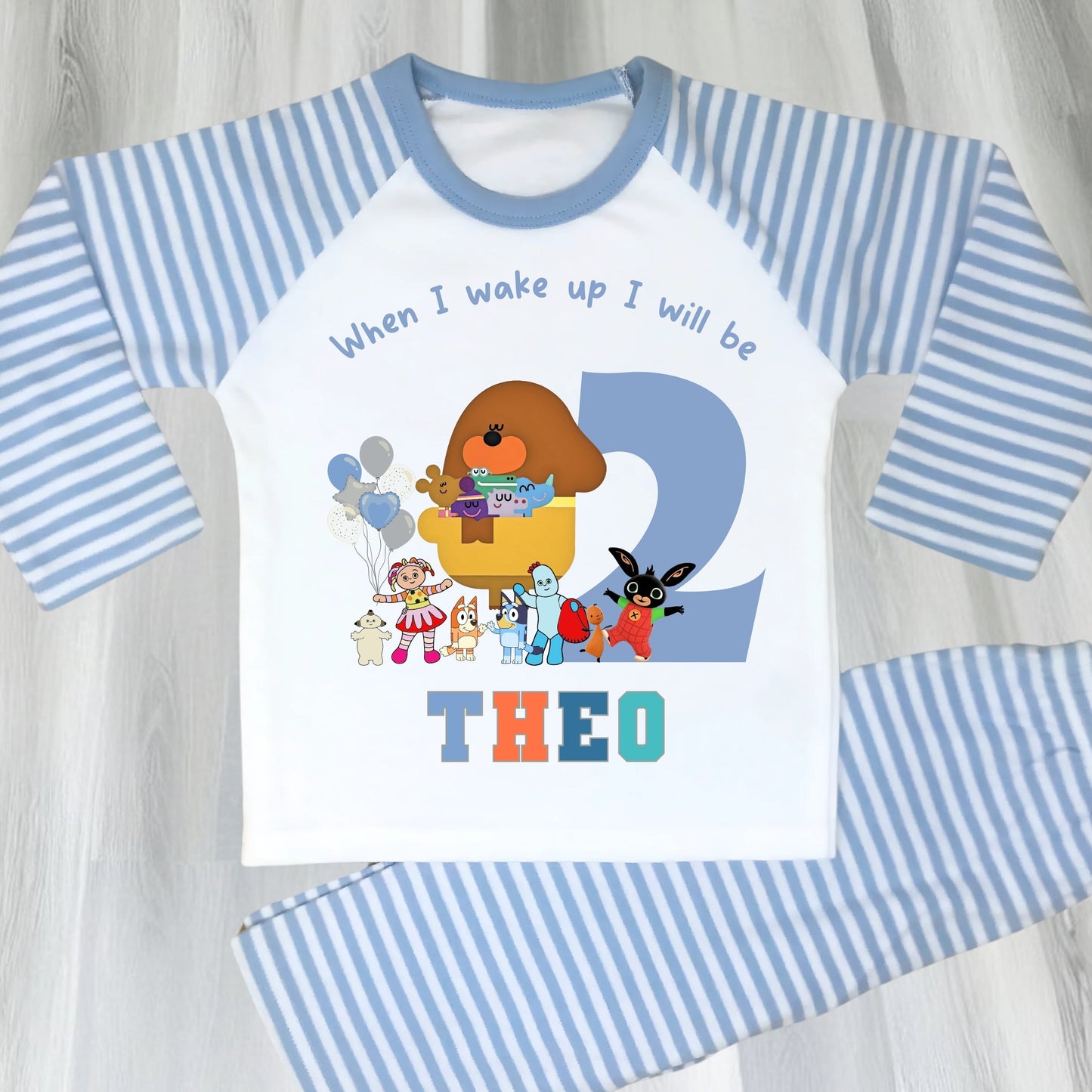 Cbeebies birthday pyjamas, Cbeebies pjs with name, When I wake up Cbeebies,