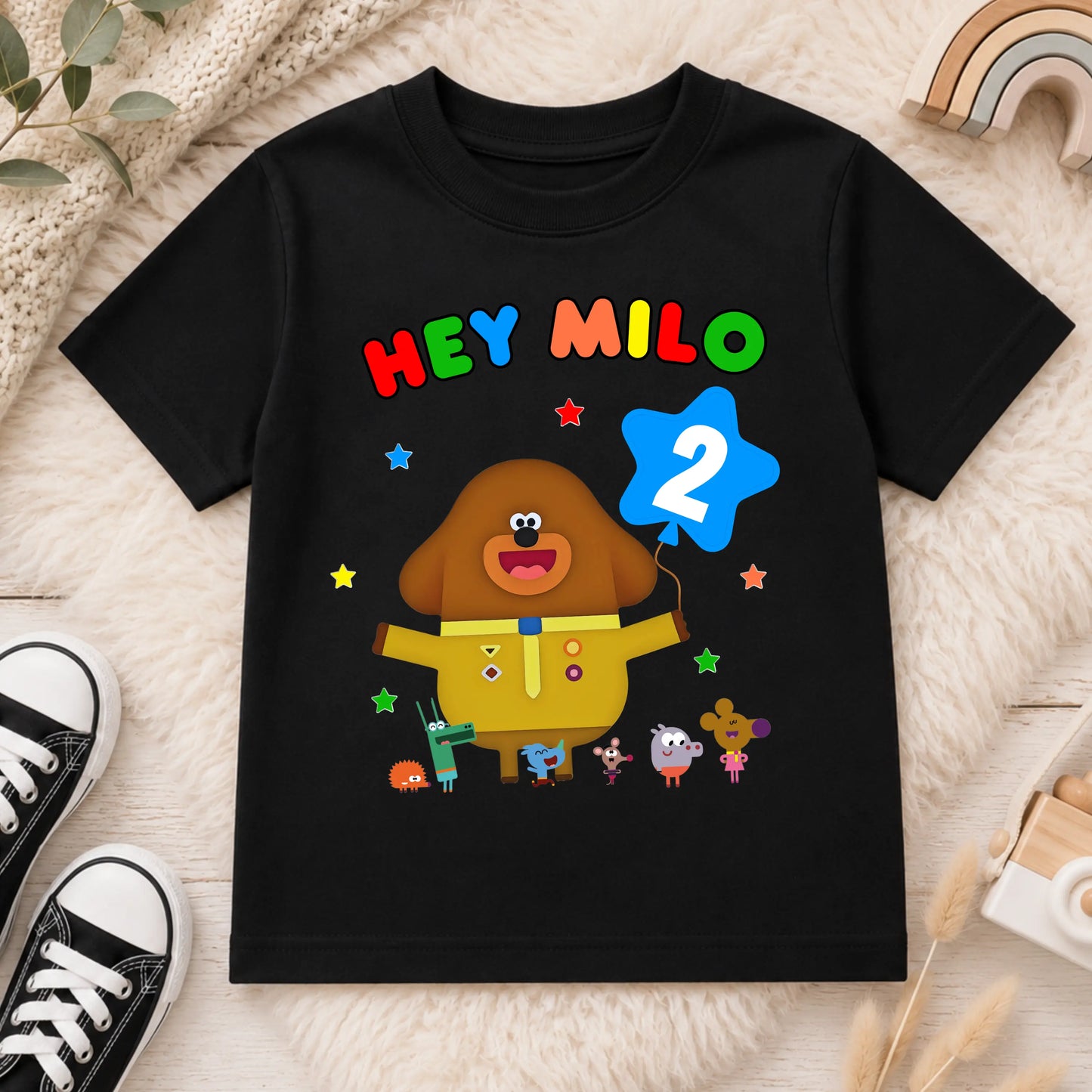 Boys Hey Duggee Birthday T-shirt with Personalisation  - add any name and age AishaBaileyDesigns