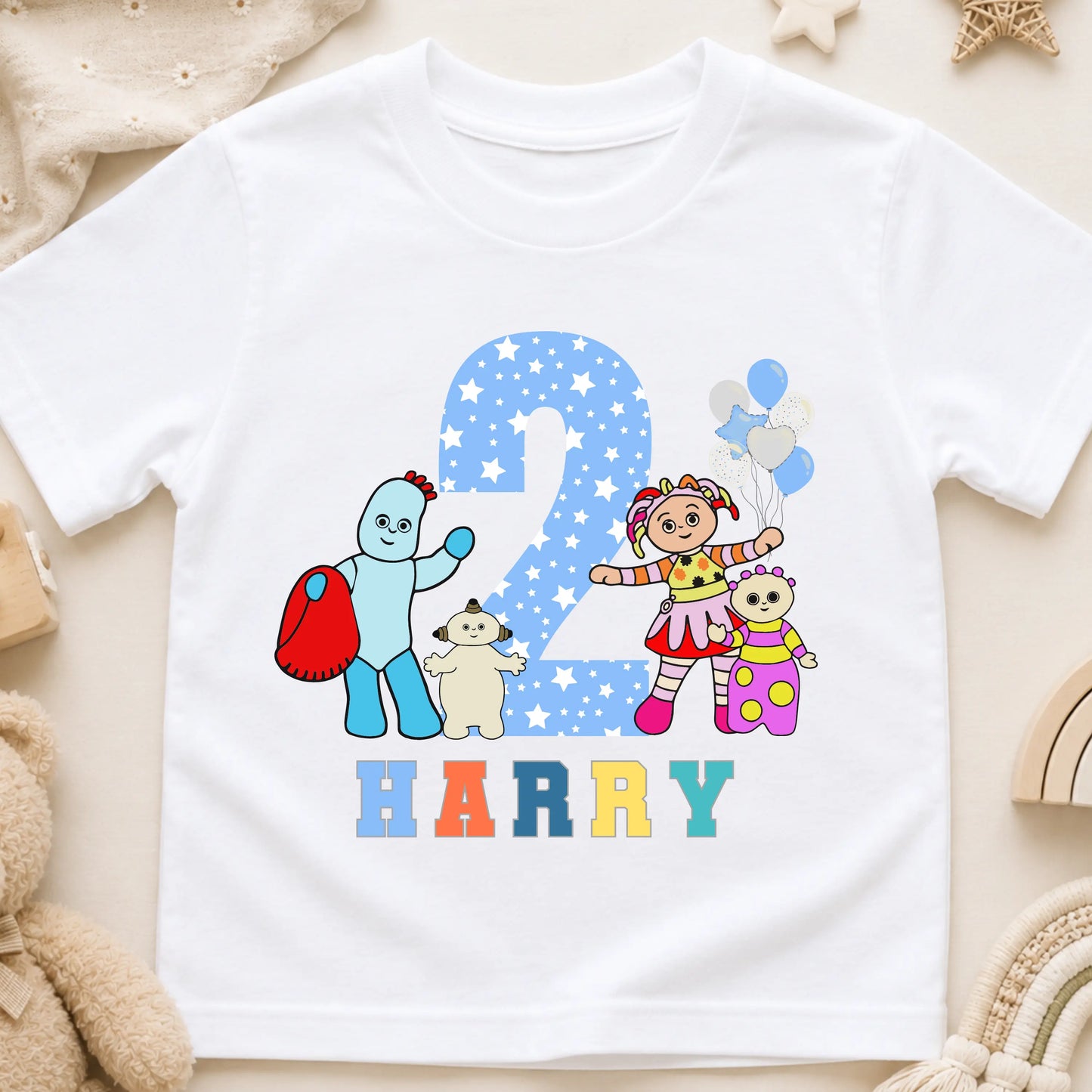 Boys In the Night Garden Birthday T-Shirt Personalised with Any Name and Age AishaBaileyDesigns