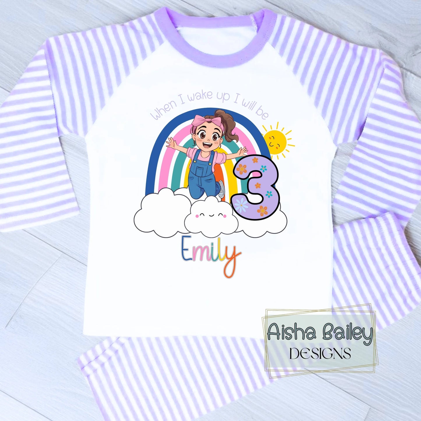 Ms Rachel Birthday Pyjamas, Personalised Ms Rachel Birthday Pjs, When I Wake up I Will be Ms Rachel, Ms Rachel birthday pyjamas, personalised ms rachel birthday pjs