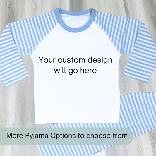 Boys custom pyjama service, personalised pajamas, boys custom, any text any design, birthday pyjamas with name, design your own pyjamas