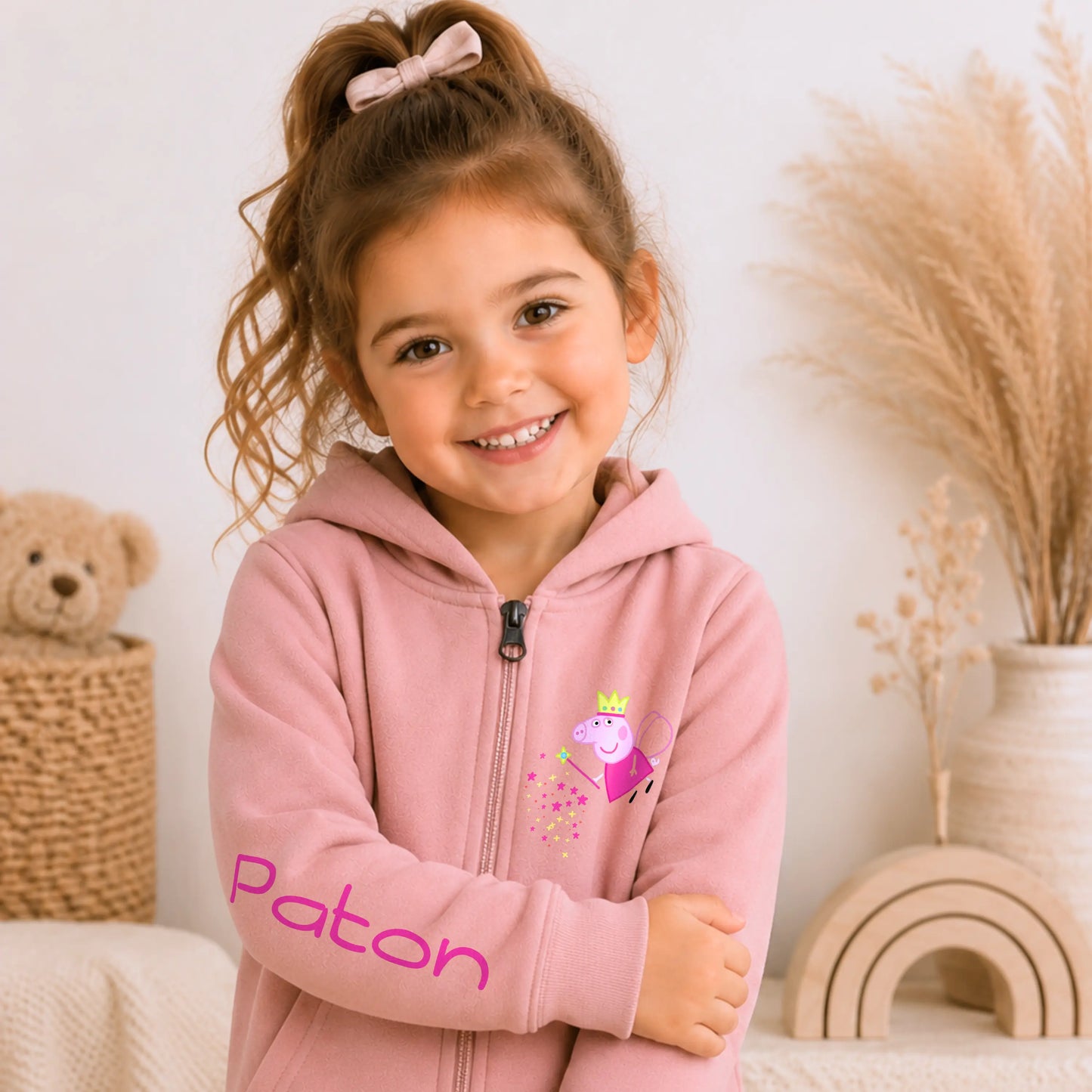 Girls Personalised Peppa Pig Hoodie for Everyday Wear AishaBaileyDesigns
