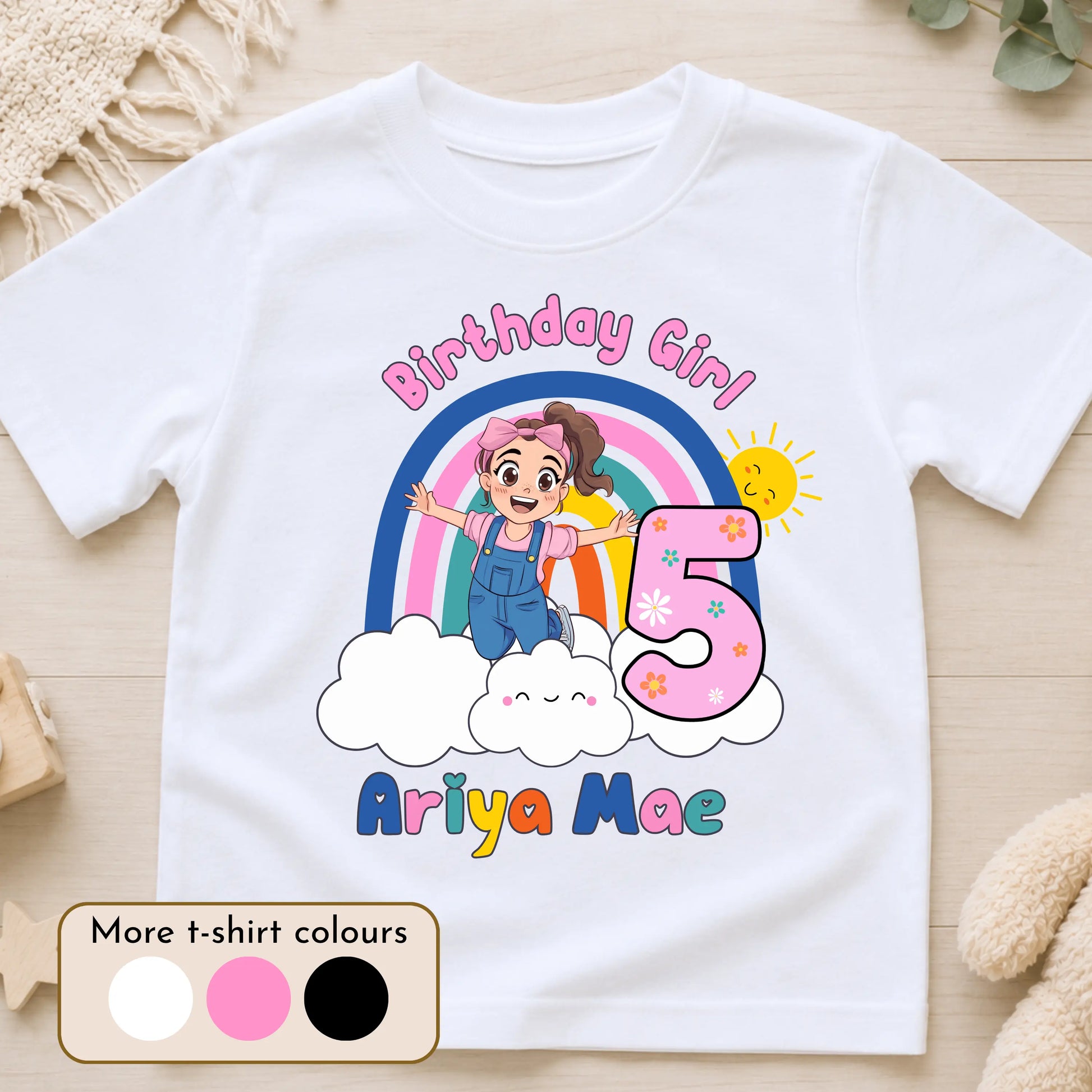 Personalised Ms Rachel Birthday T-shirt for Girls  - any name and age AishaBaileyDesigns