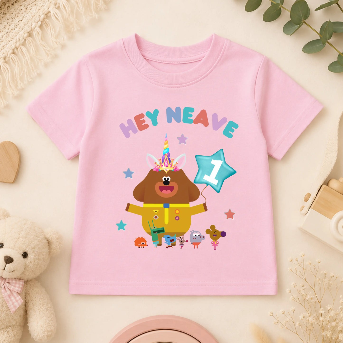 Girls Personalised Hey Duggee Birthday t-Shirt  - Duggee Unicorn Design AishaBaileyDesigns