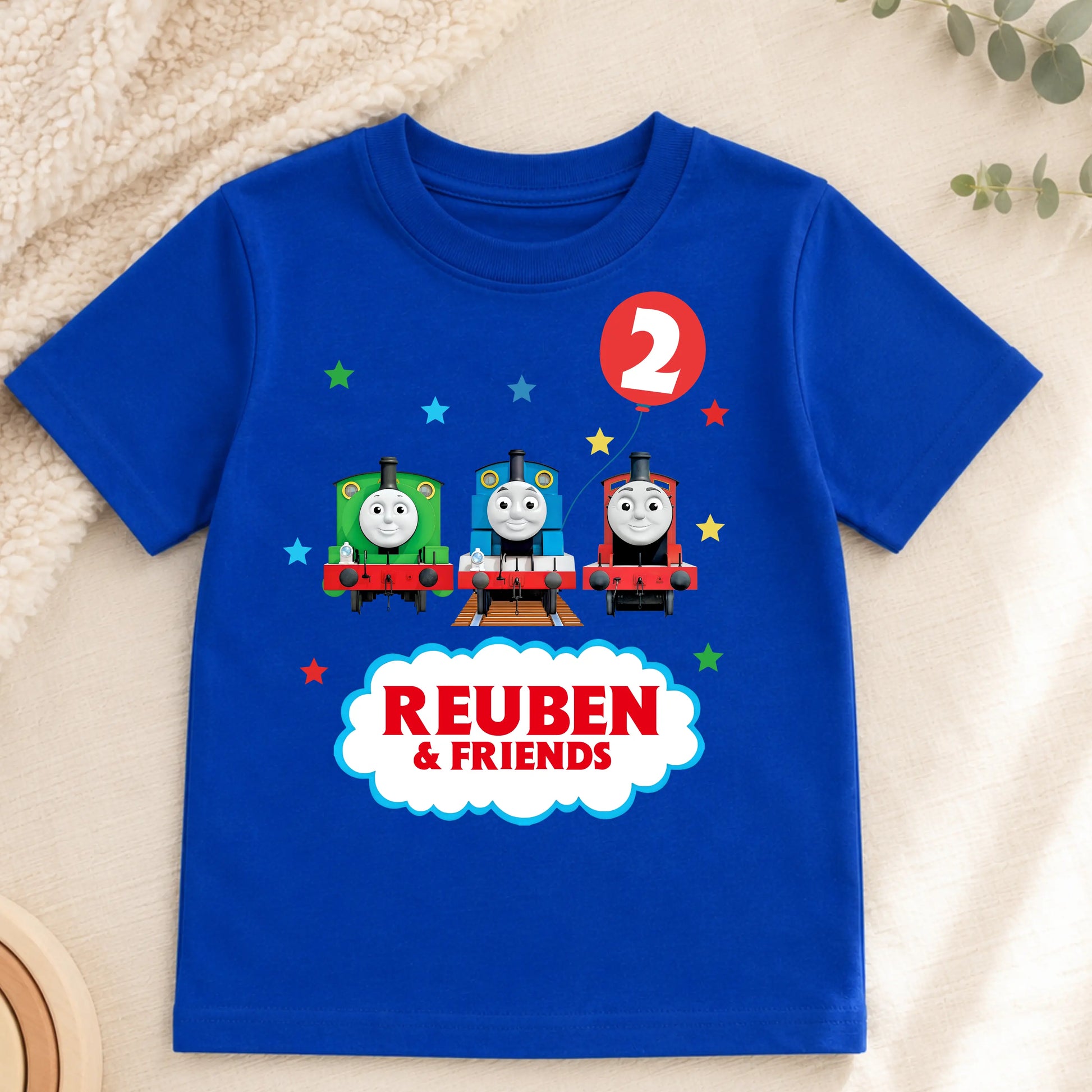 Personalised Boys Thomas the Tank Engine Birthday T-shirt  - any name and age Toddler Tee AishaBaileyDesigns