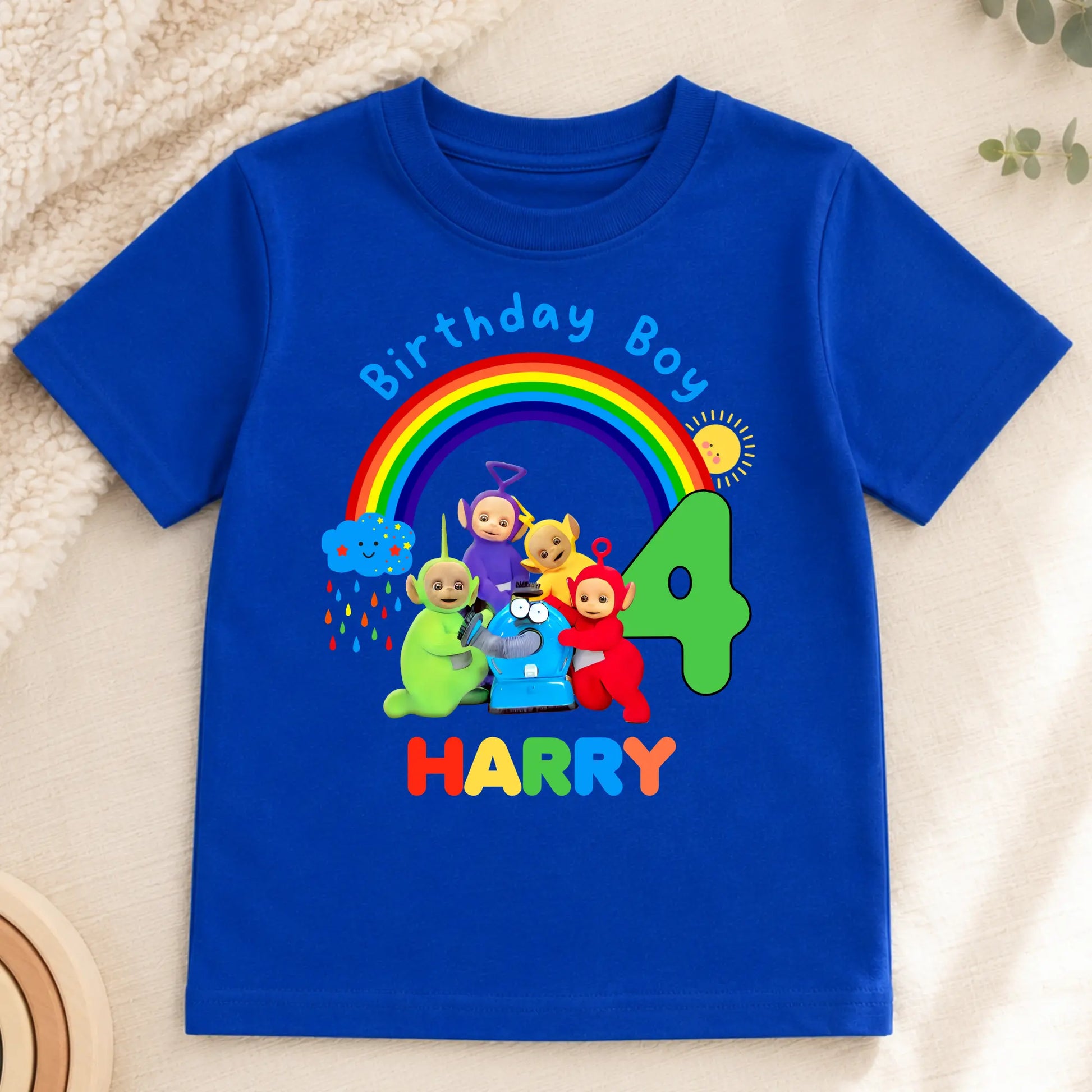 Boys Teletubbies Birthday T-shirt  with Personalisation - any name and age AishaBaileyDesigns