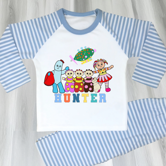 Personalised In the Night Garden pyjamas, when i wake up in the night garden, kids cbeebies pajamas, birthday pjs, iggle piggle pjs, upsy daisy pjs