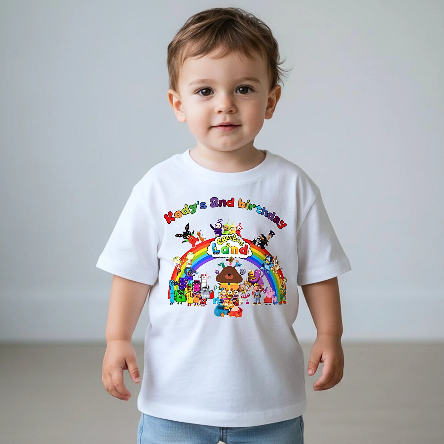 Personalised CBeebies Land Birthday T-Shirt for Boys – Custom Character Theme Park Birthday Shirt AishaBaileyDesigns