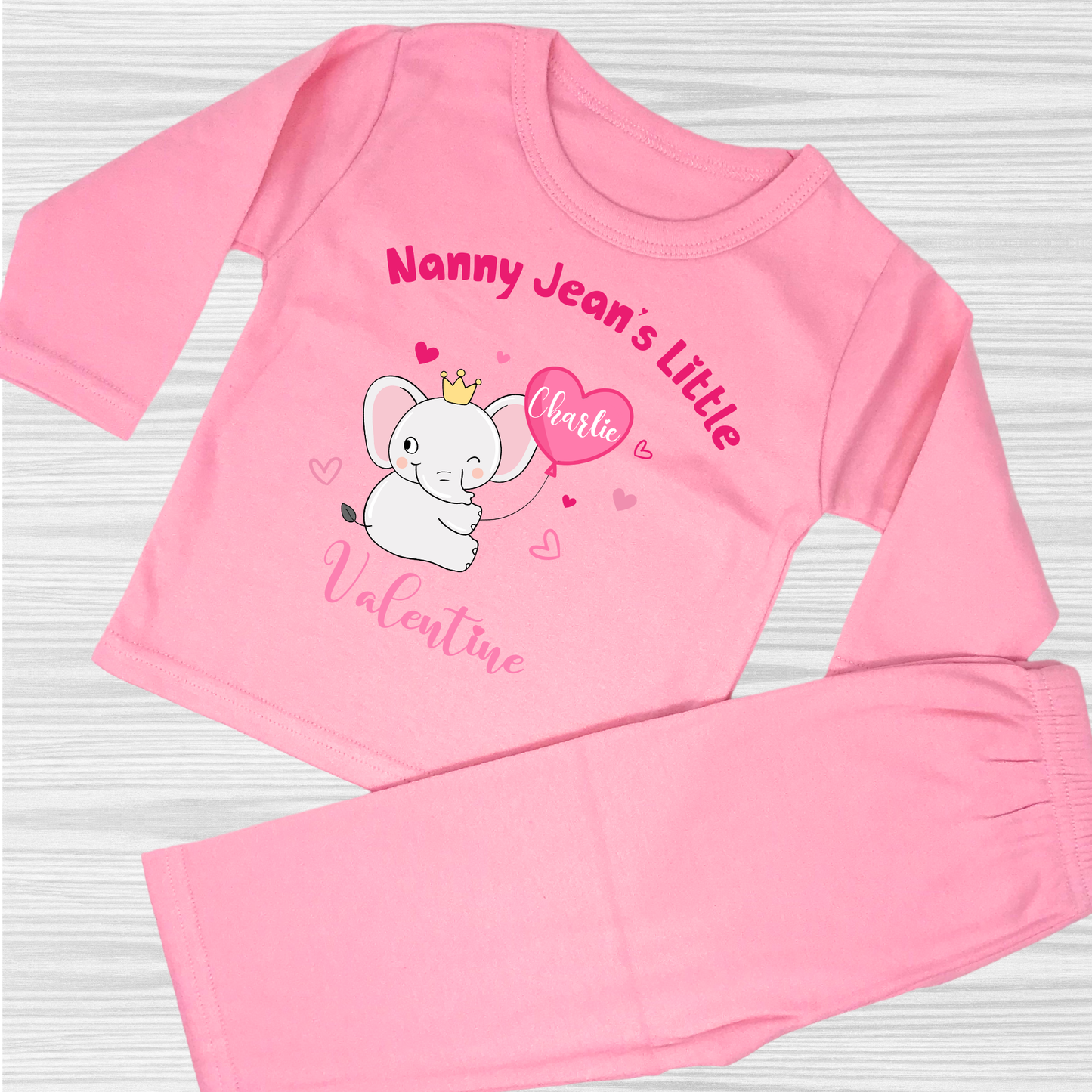 Personalised Valentine's Gift - Baby Pyjamas for Valentine's Day