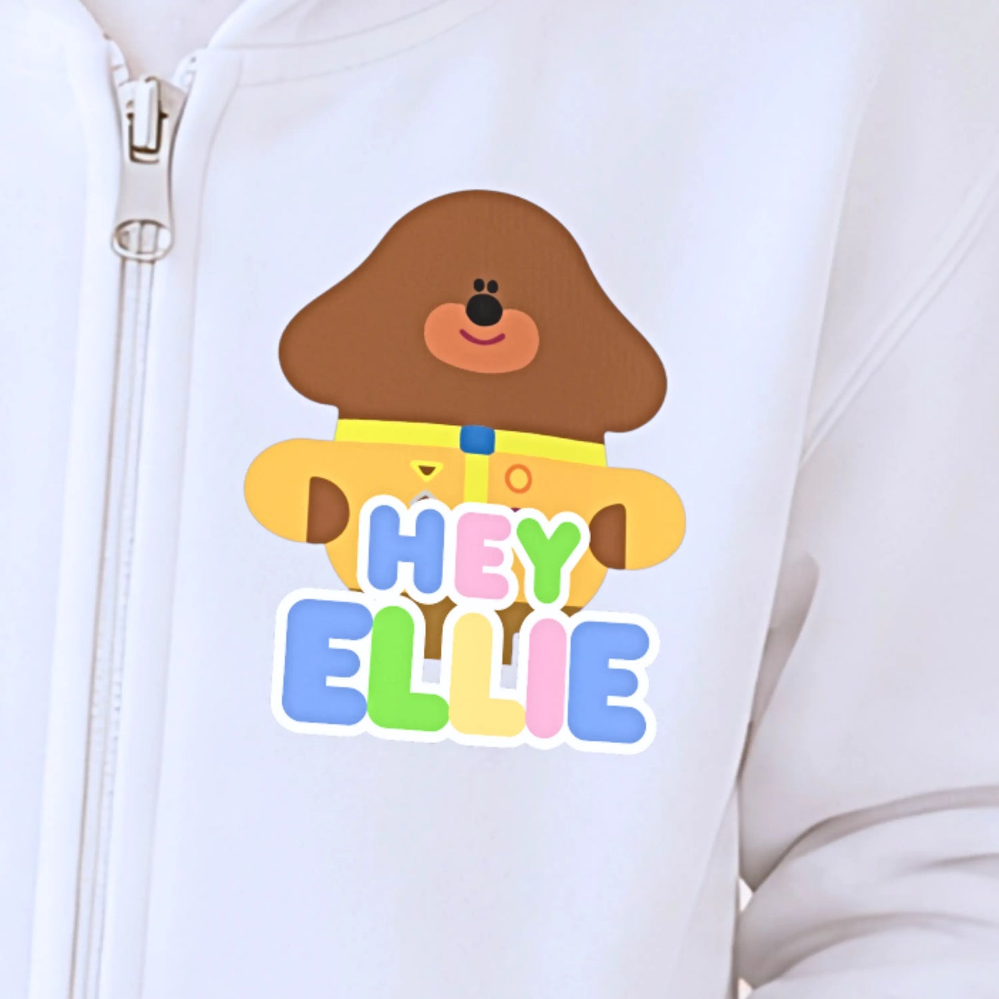 Personalised Hey Duggee Birthday Hoodie for Girls with Back Design AishaBaileyDesigns