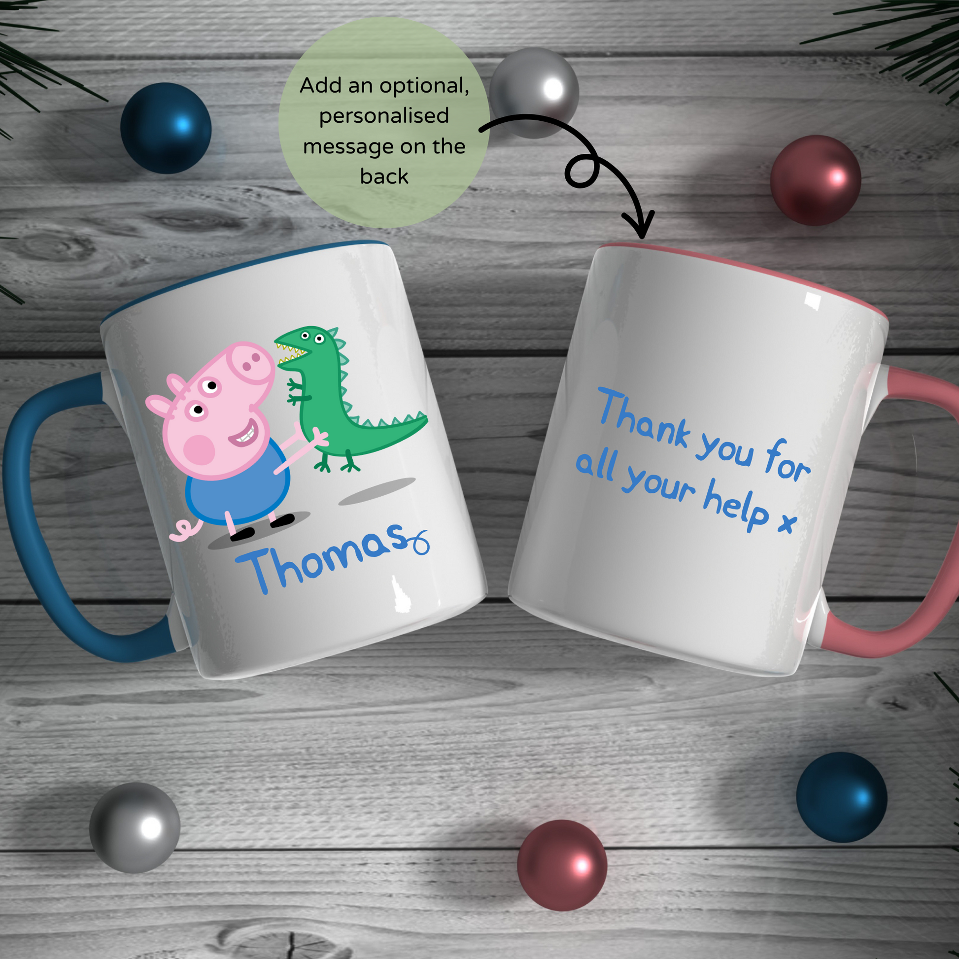 George pig mug, boys birthday gift, custom peppa pig mug, kids personalised mug, custom name mug