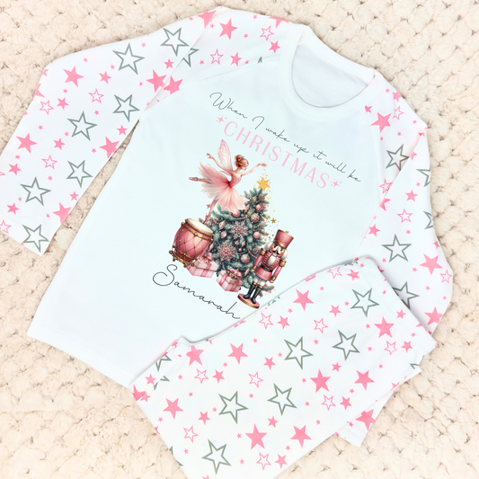 girls Nutcracker personalised Christmas pyjamas