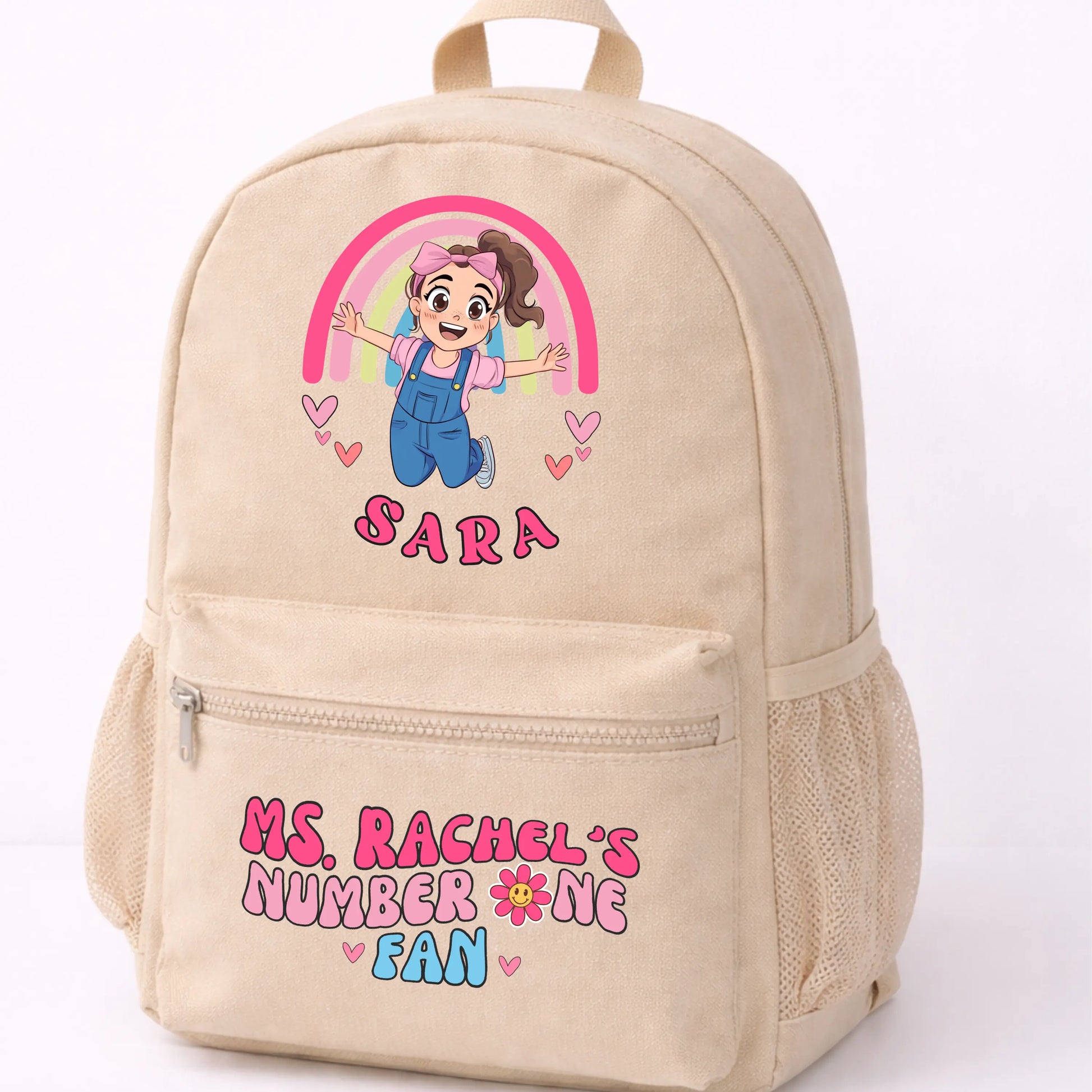 Personalised Ms Rachel Backpack for Kids – Custom Name Toddler & School Bag (Small & Large) AishaBaileyDesigns