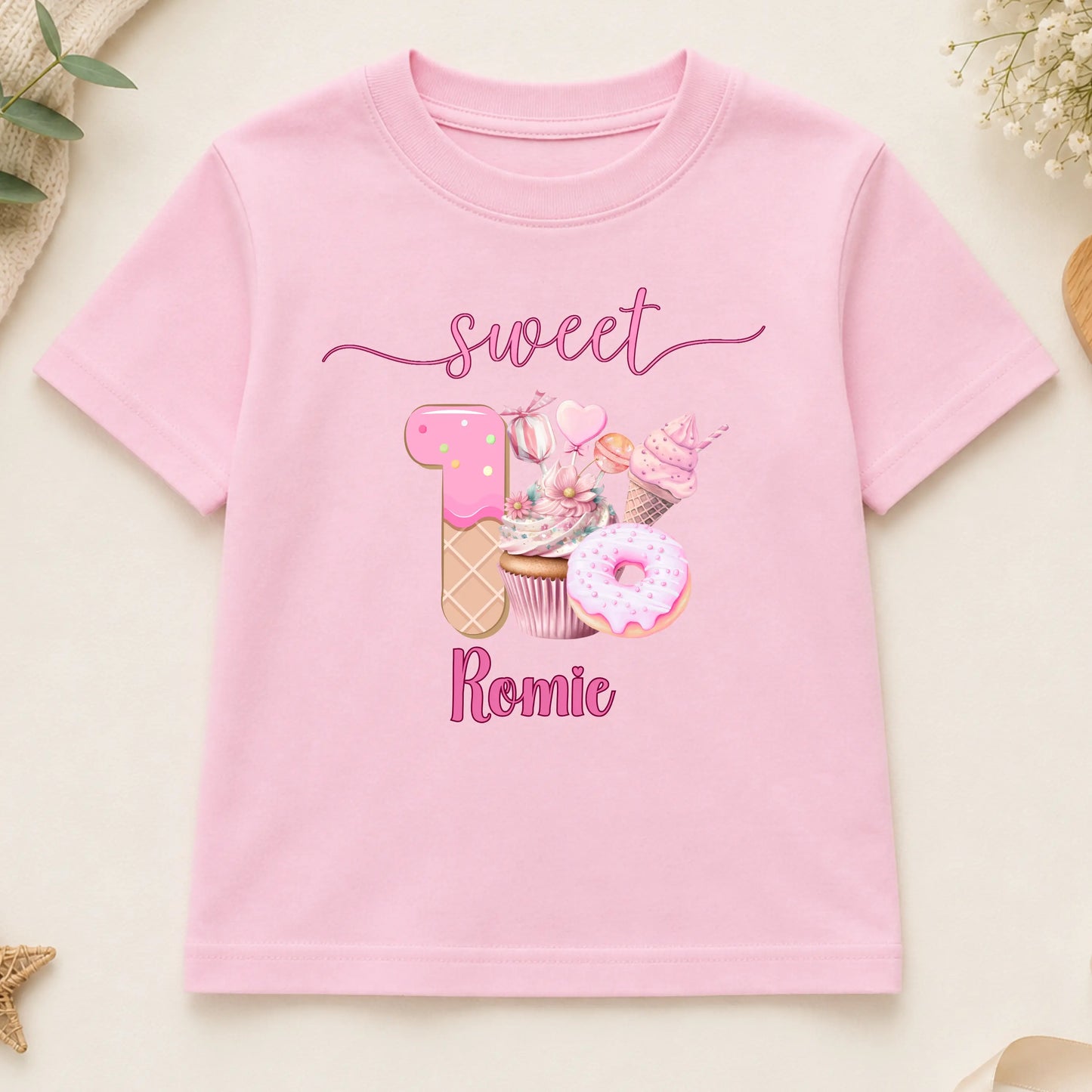 Personalised Sweet One 1st Birthday T-Shirt for Girls - First Birthday T-shirt AishaBaileyDesigns