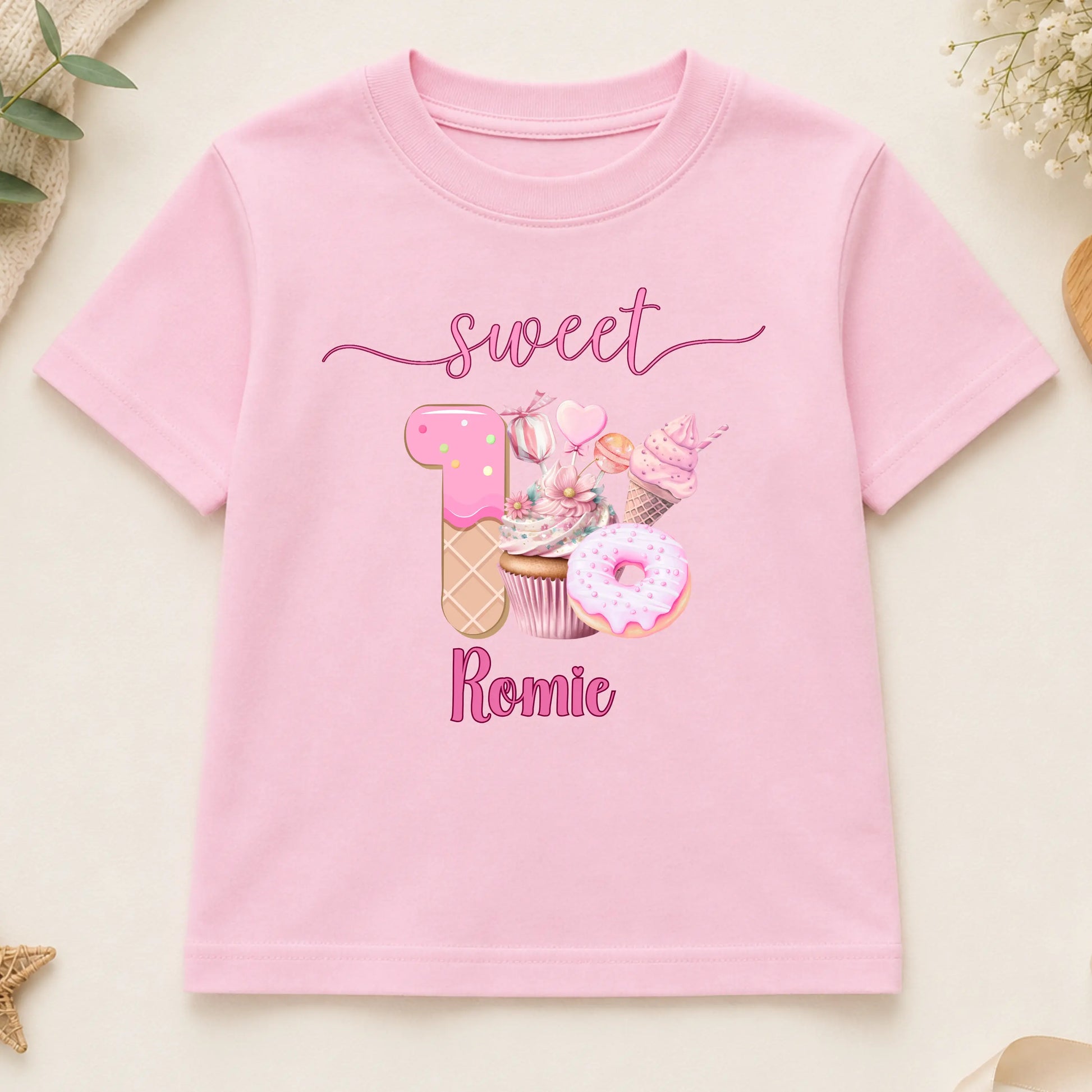 Personalised Sweet One 1st Birthday T-Shirt for Girls - First Birthday T-shirt AishaBaileyDesigns