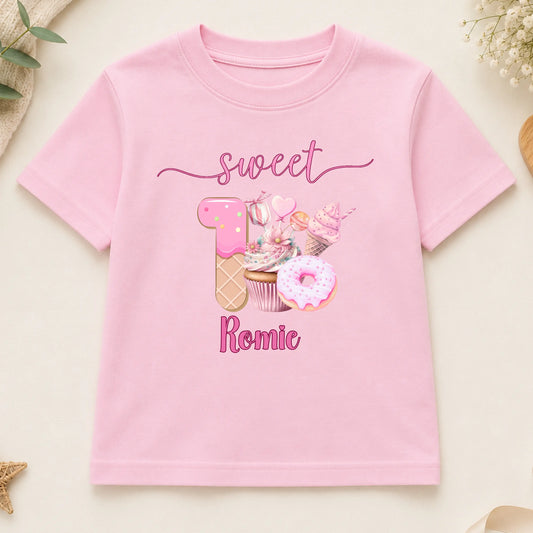 Personalised Sweet One 1st Birthday T-Shirt for Girls - First Birthday T-shirt AishaBaileyDesigns