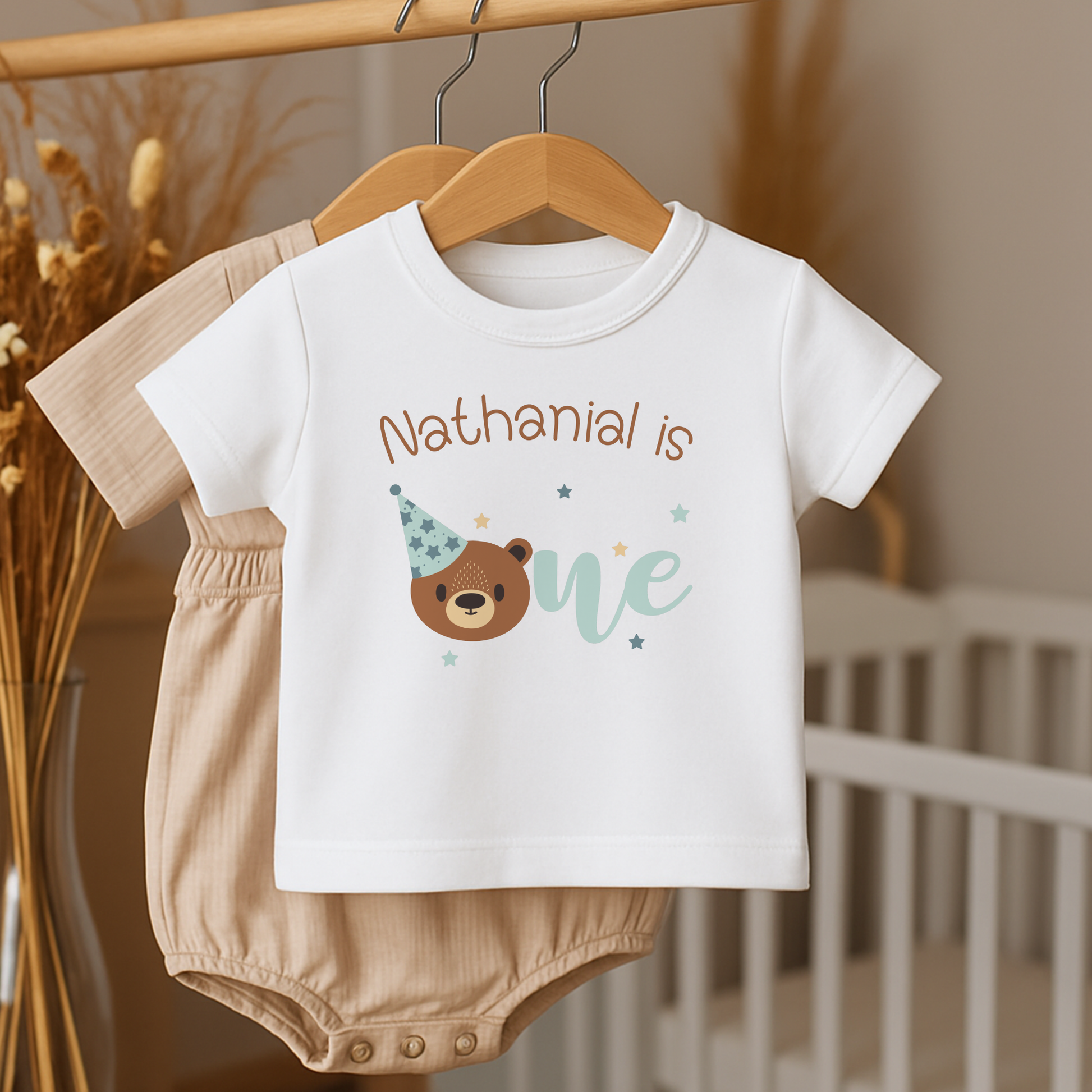 personalised 1st birthday t-shirt, teddy bear tee, toddler birthday top, birthday boy shirt, unique toddler gift