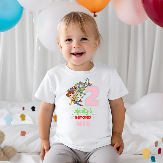 Girls Custom T-shirt, Toy Story 2nd Birthday T-shirt