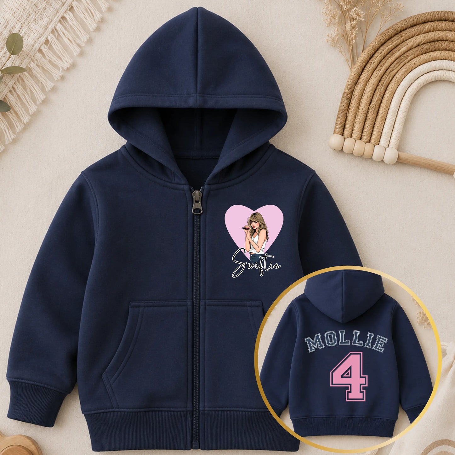 Girls Personalised Taylor Swift Hoodie - Little Swifie Edition AishaBaileyDesigns