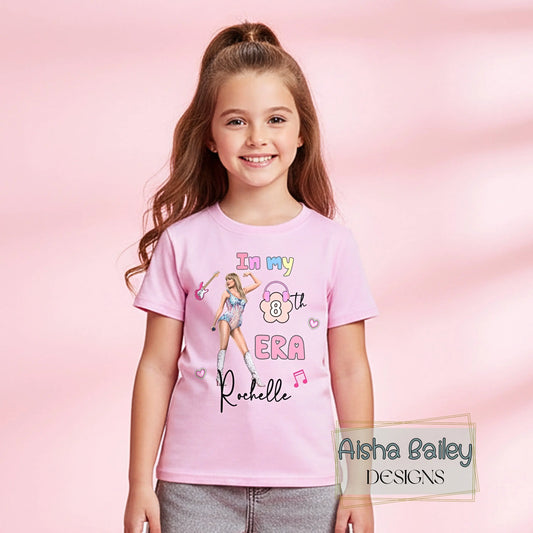 Swiftie birthday t-shirt, taylor swift personalised, in my birthday era, Taylor swift birthday, Taylor Swift with name