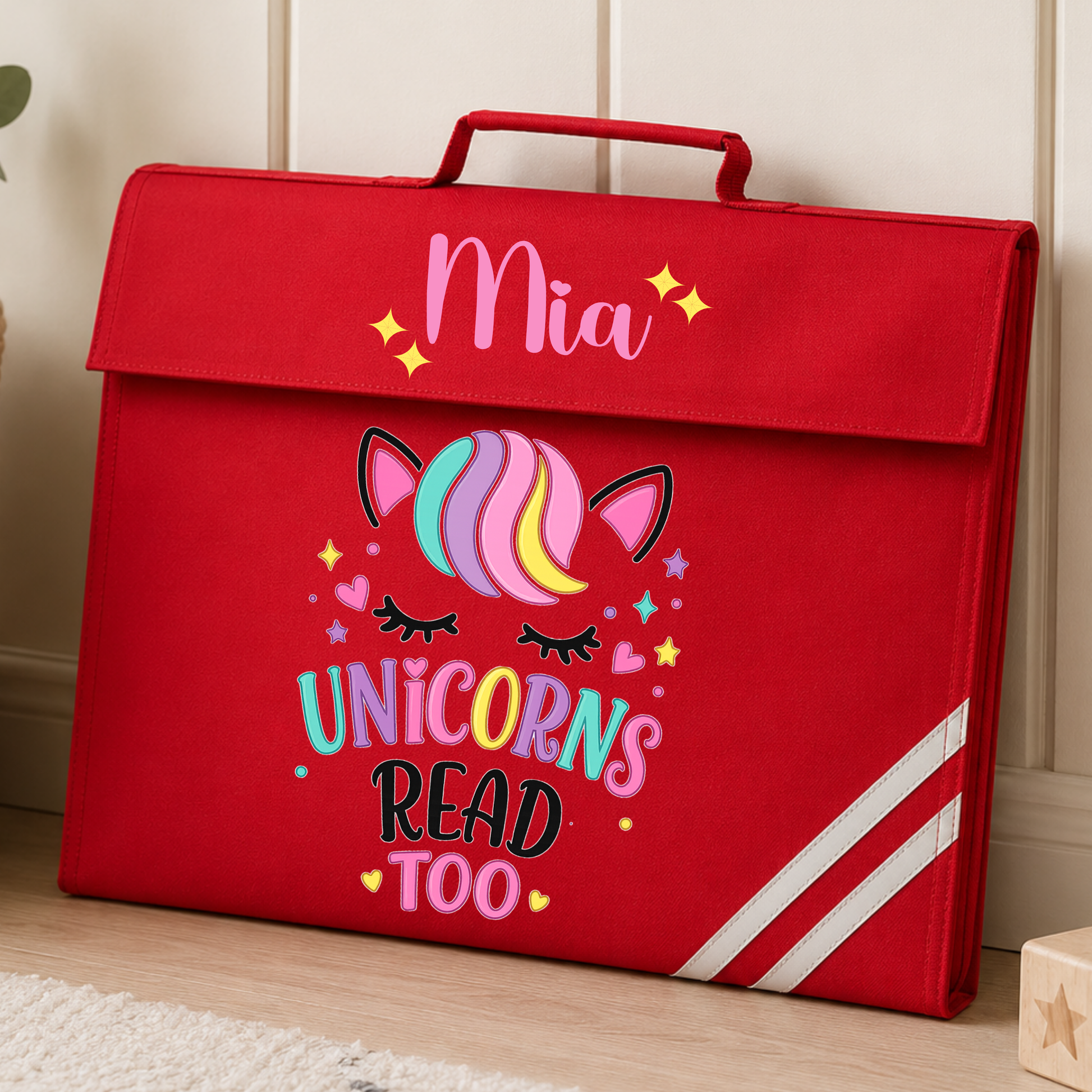 Personalised Back to School Book Bag for Girls | Custom Kids Unicorn Bag AishaBaileyDesigns