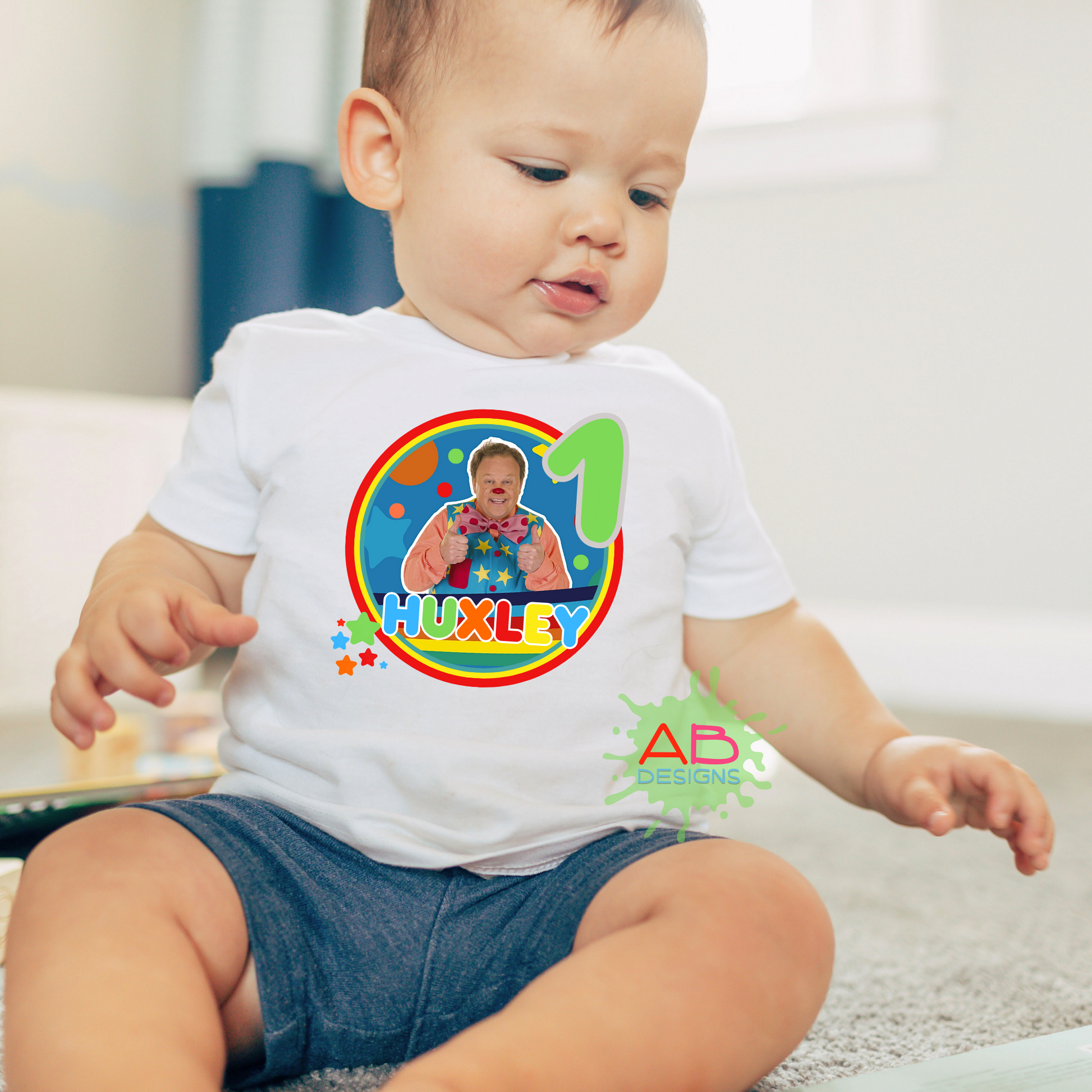 Birthday T-shirt: Personalised Mr Tumble Birthday Tee for Boys