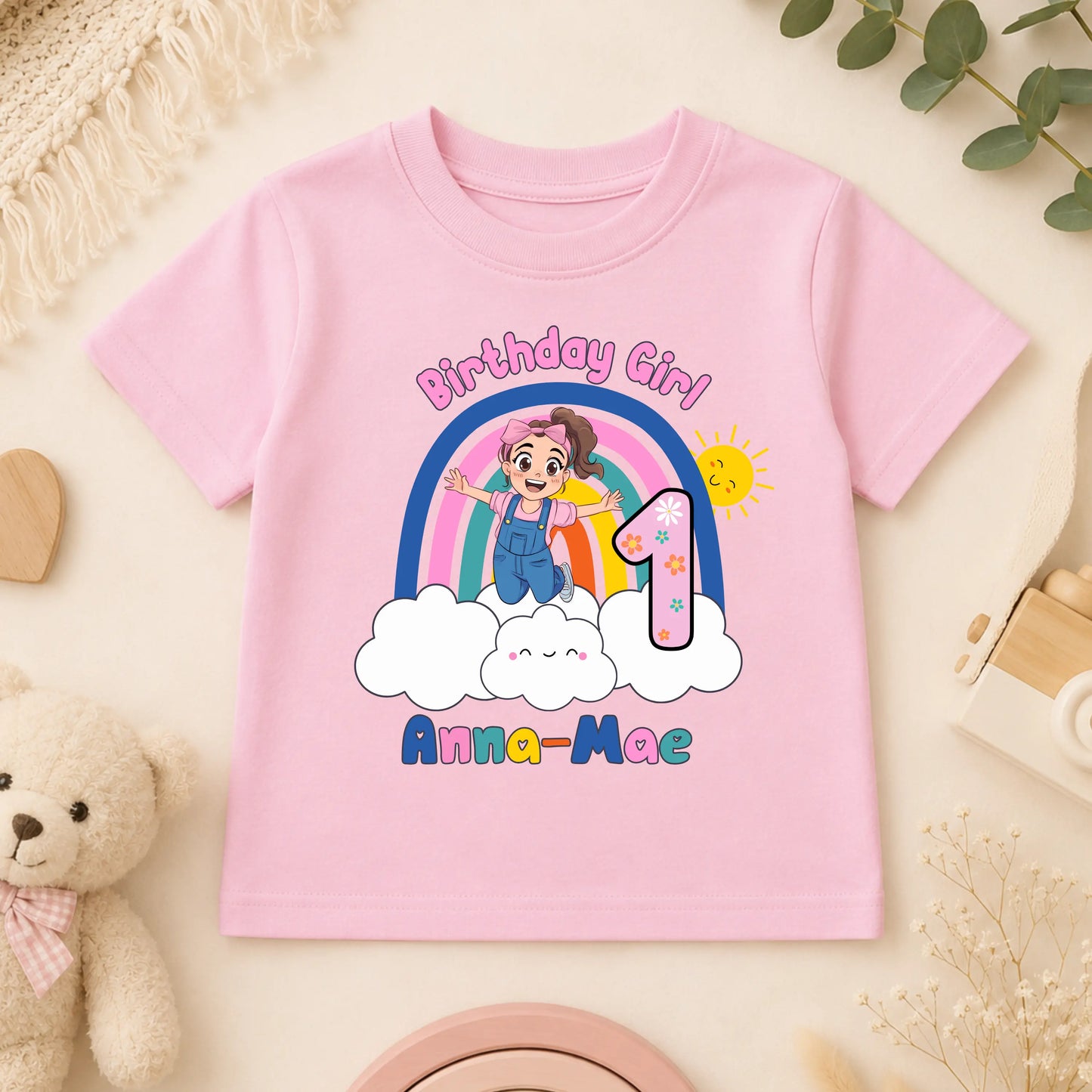 Personalised Ms Rachel Birthday T-shirt for Girls  - any name and age AishaBaileyDesigns