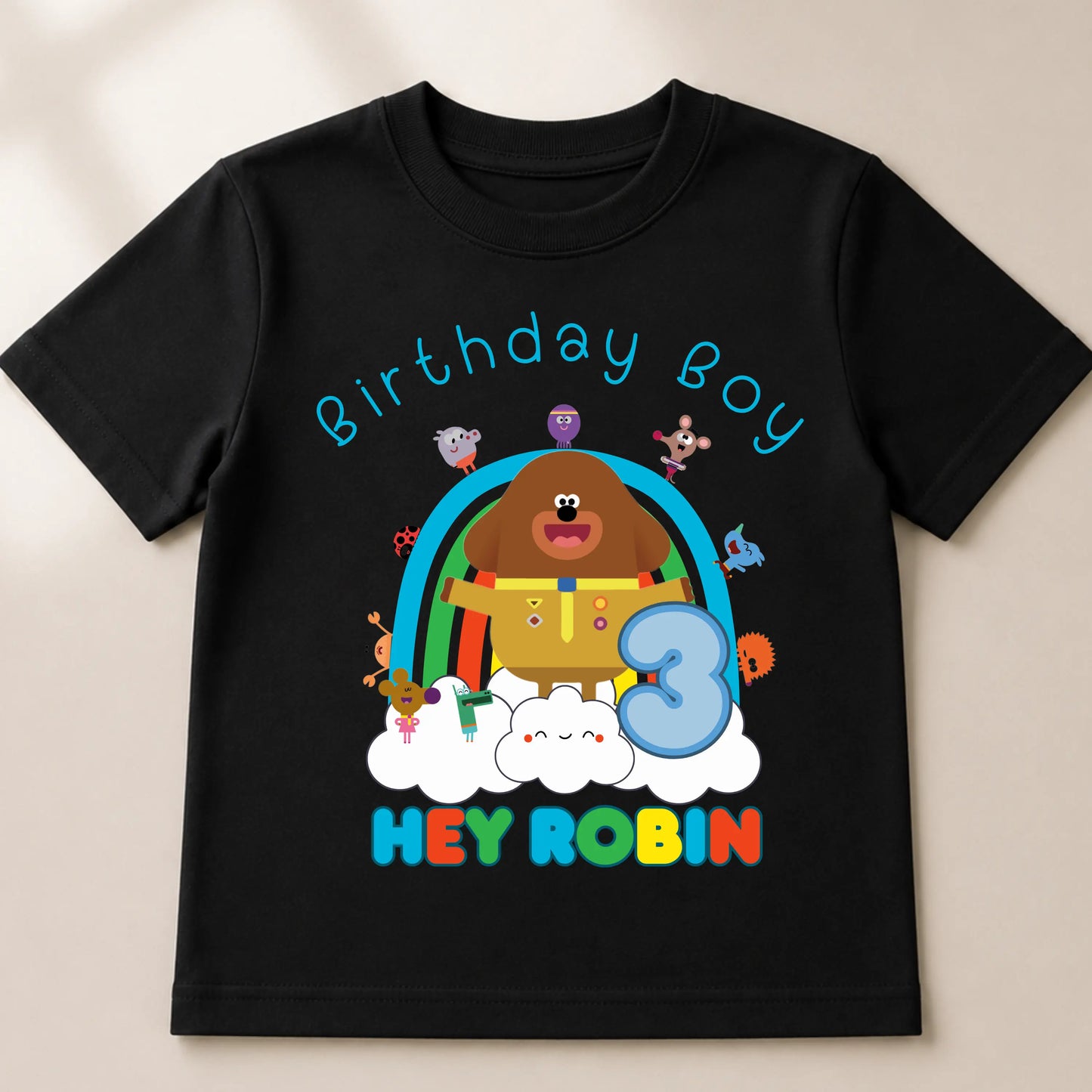 Boys Personalised Hey Duggee Birthday T-shirt AishaBaileyDesigns