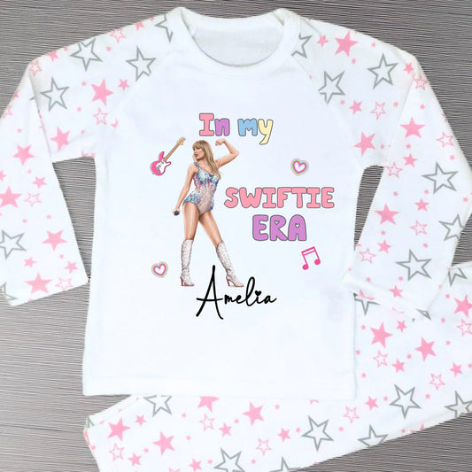 Personalised Taylor Swiftie pyjamas with her custom name. Perfect for everyday wear for Taylor Swift fans