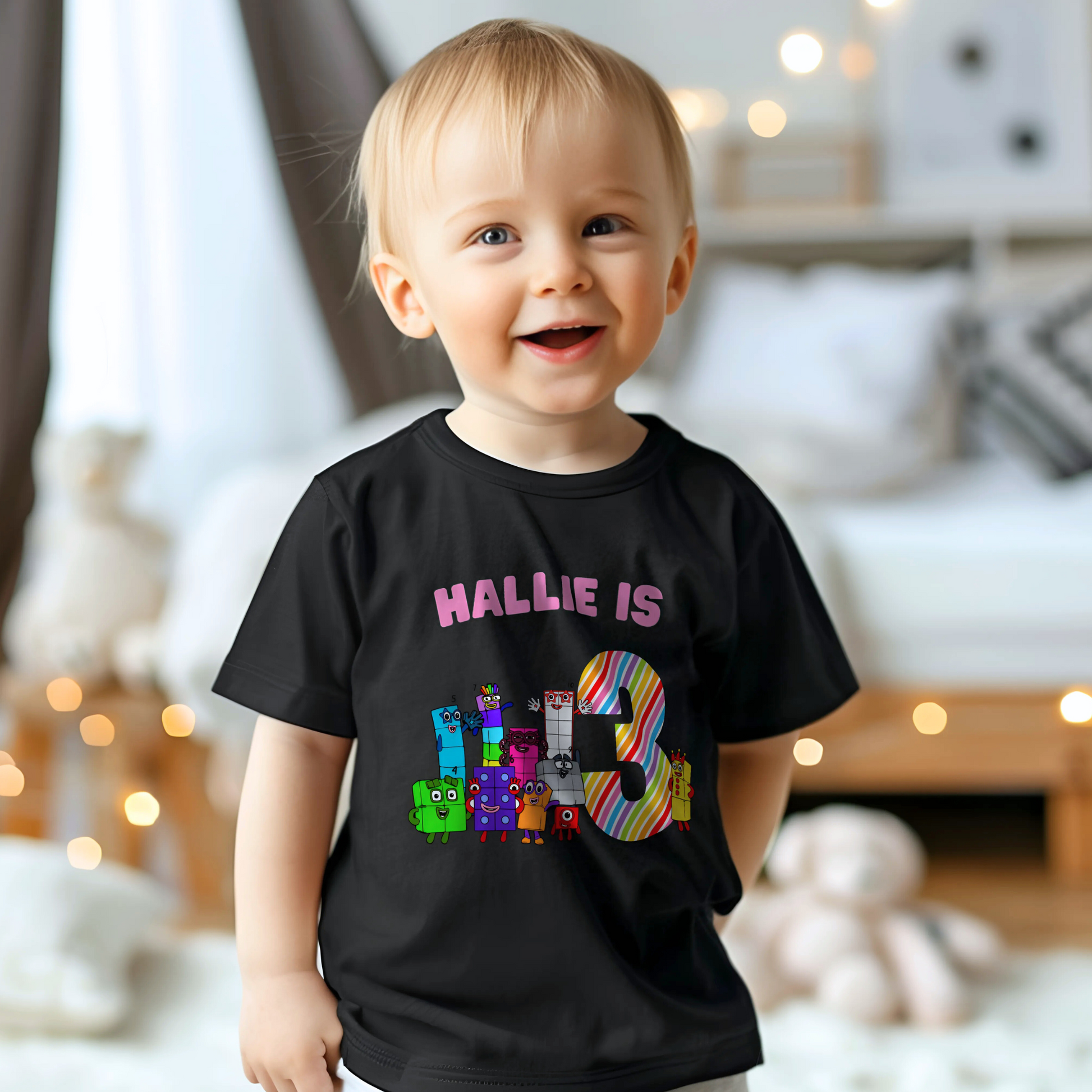 Numberblocks birthday t-shirt, custom name tee, custom girls numberblocks, birthday shirt, custom birthday top for kids
