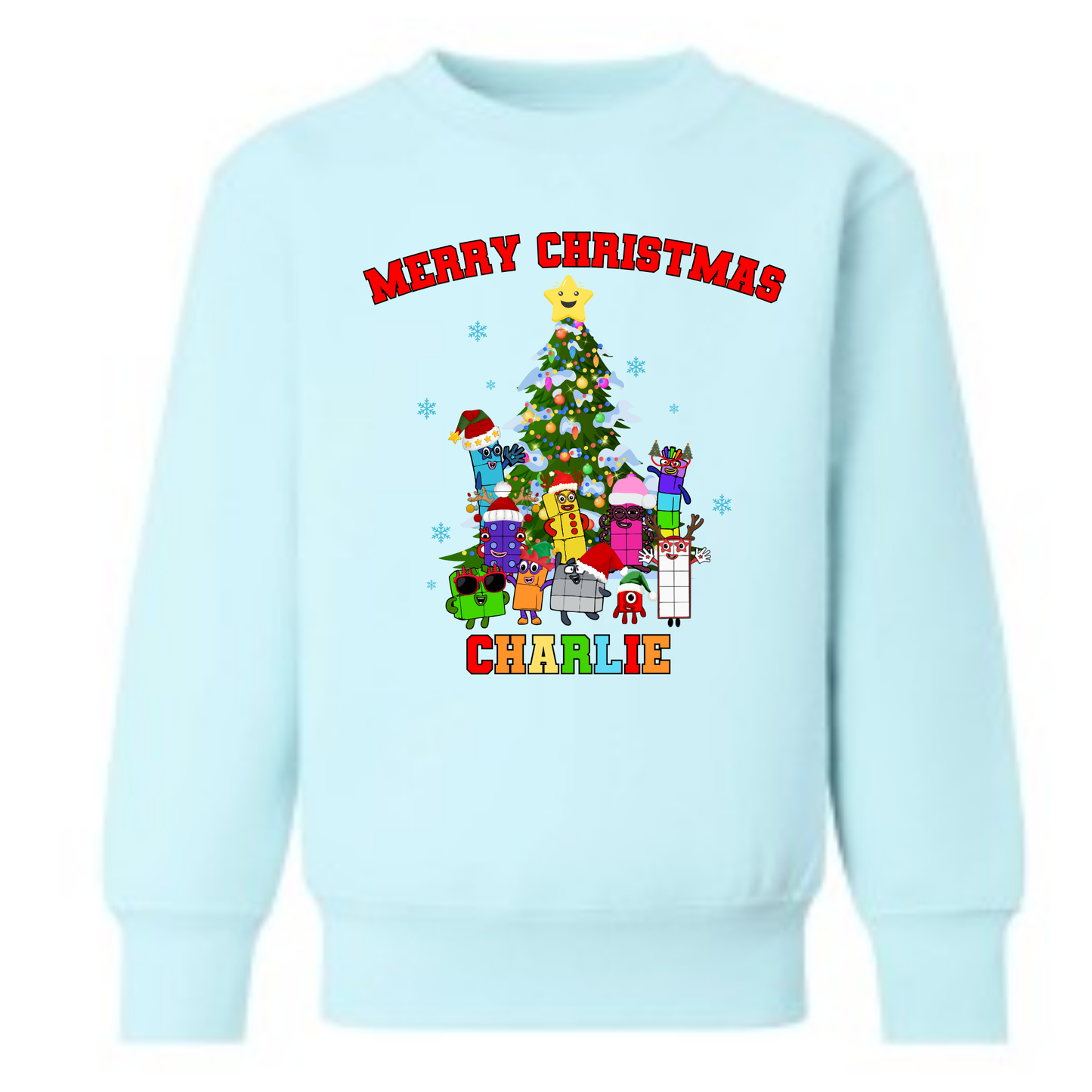 Deck your kids in festive magic with a Numberblocks Christmas sweatshirt! Keep them snug and stylish for all holiday fun. Perfect personalised cheer!